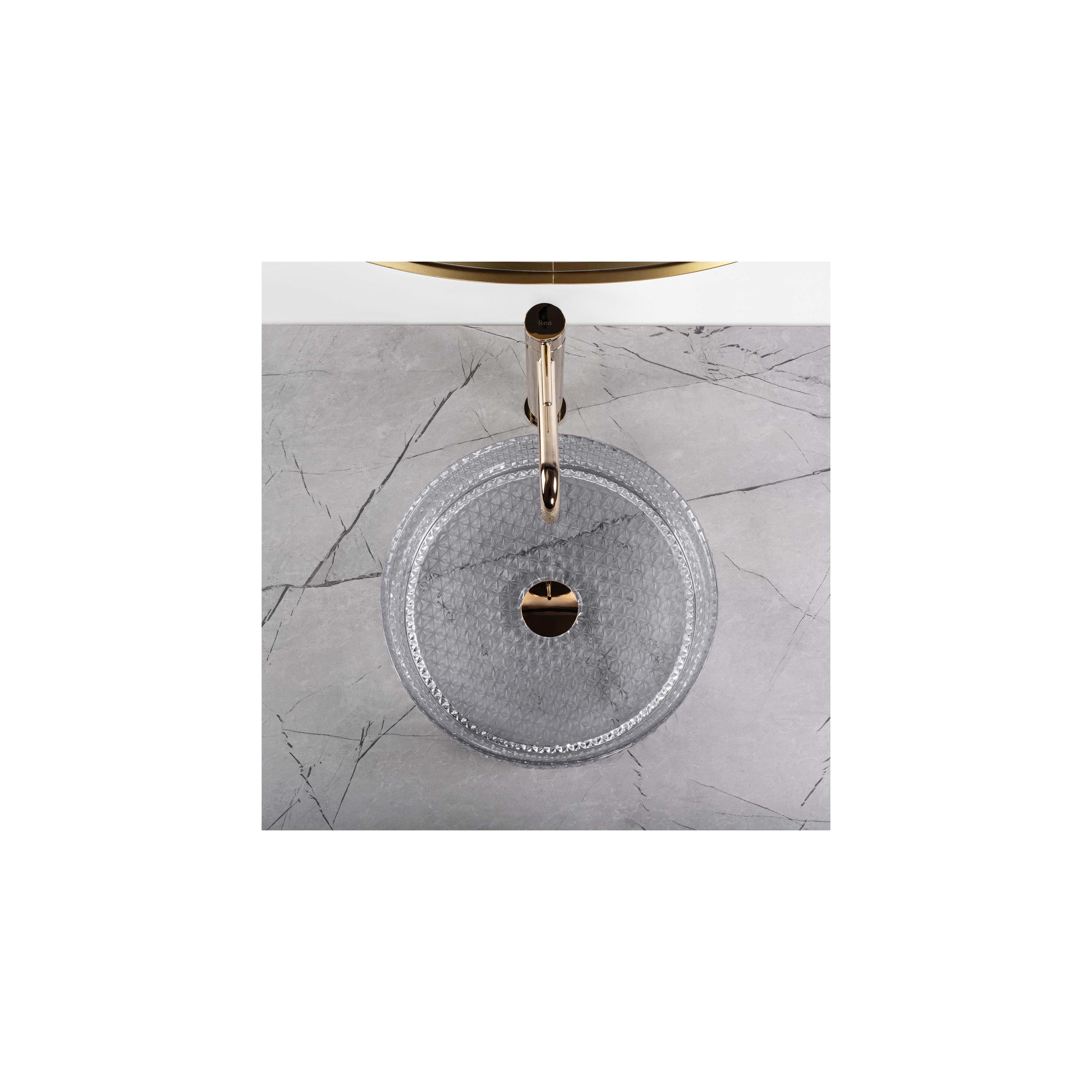 Countertop washbasin Rea Cristal Light Grey