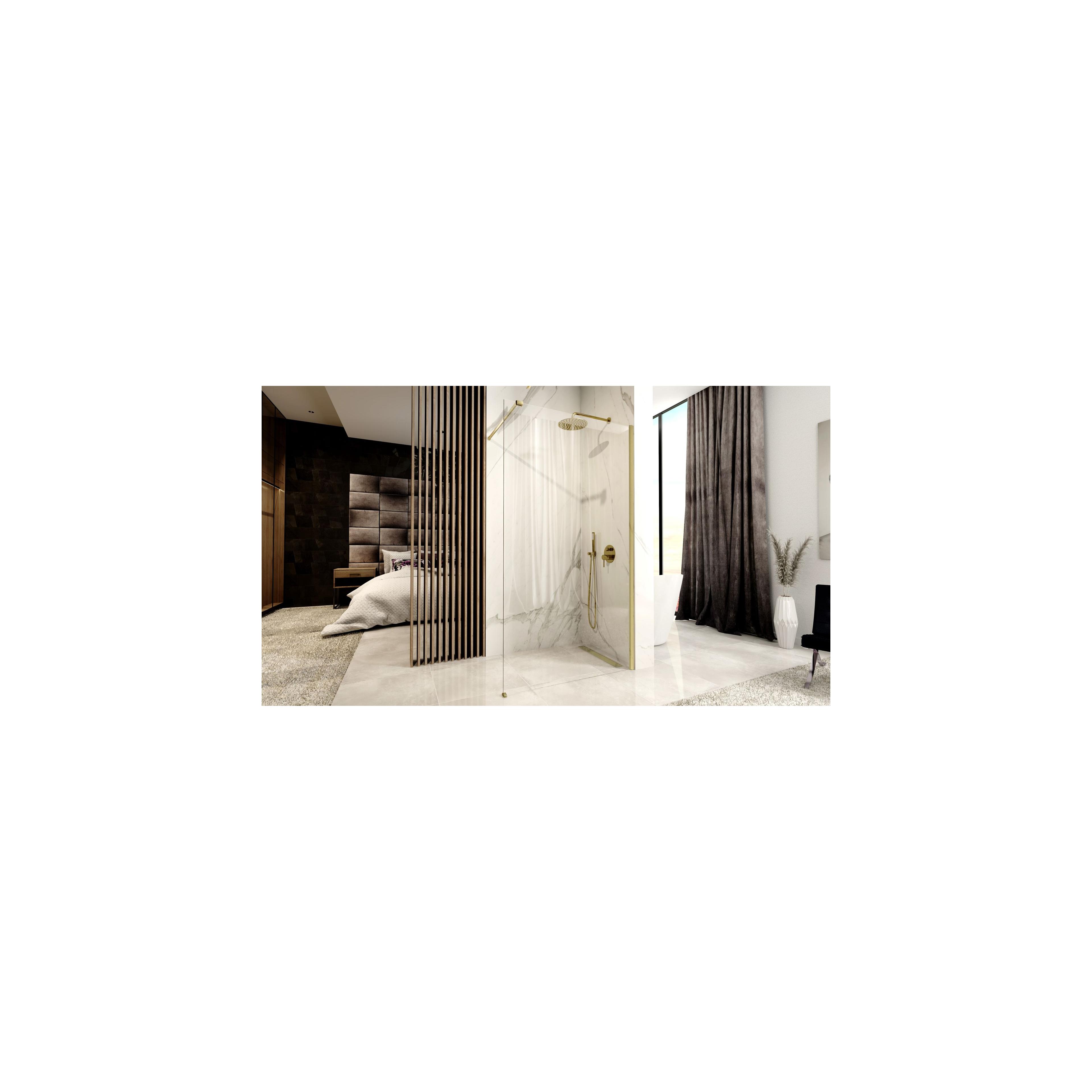 Pared de la ducha Rea Aero Gold Brush 110