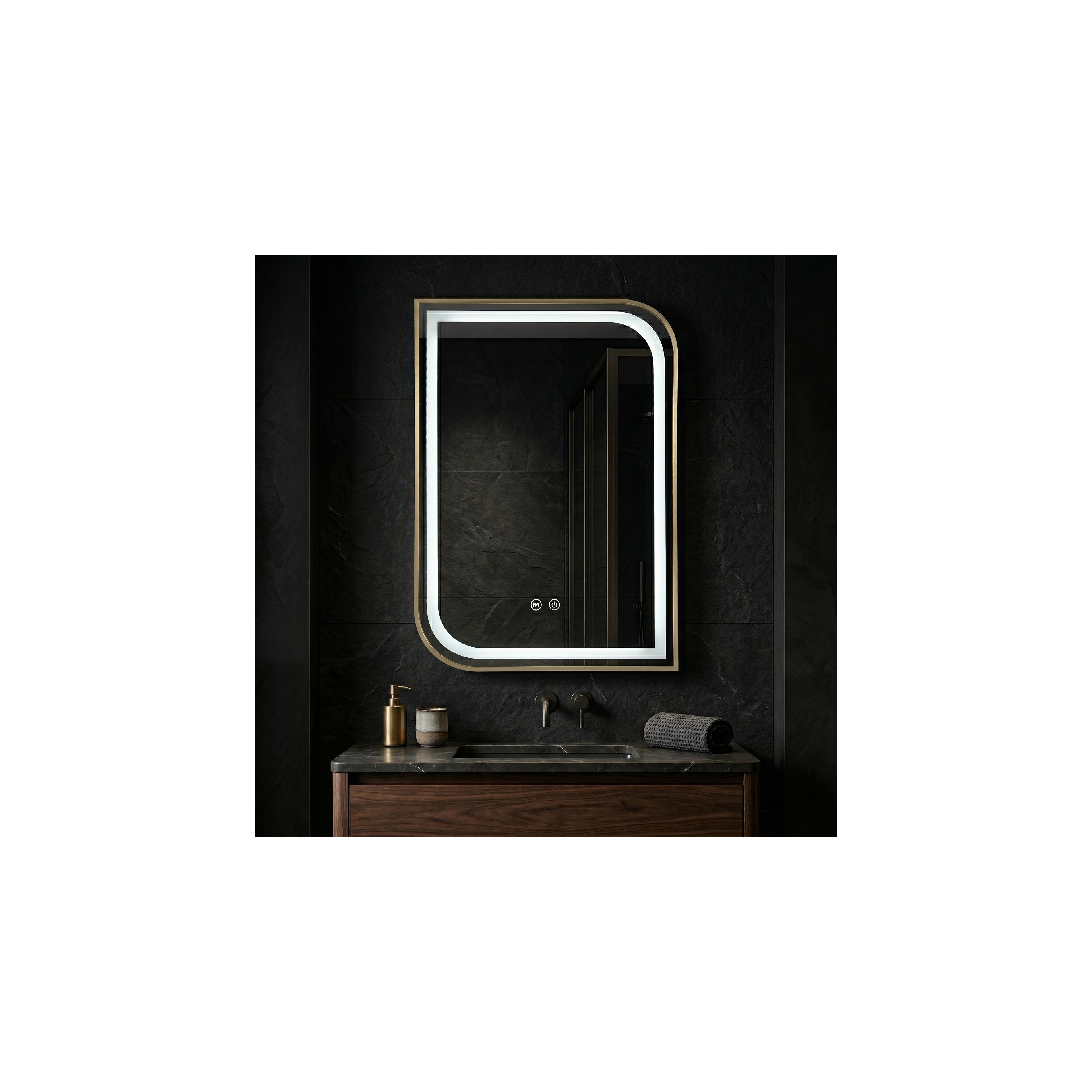 Zrkadlo LED ZONE 80X60  GOLD BRUSH