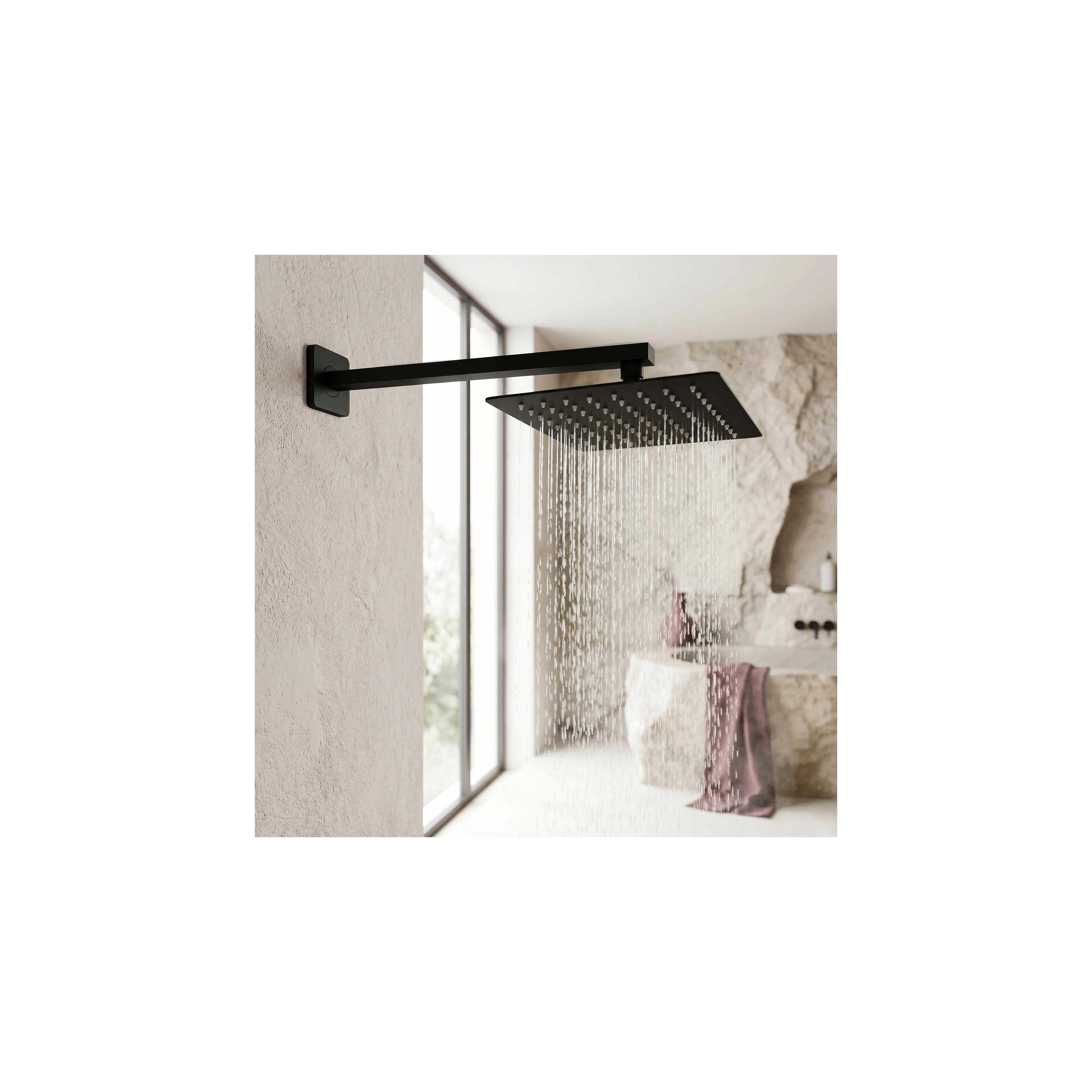 Fyrkantig duscharm REA JS-9022B 40cm Black