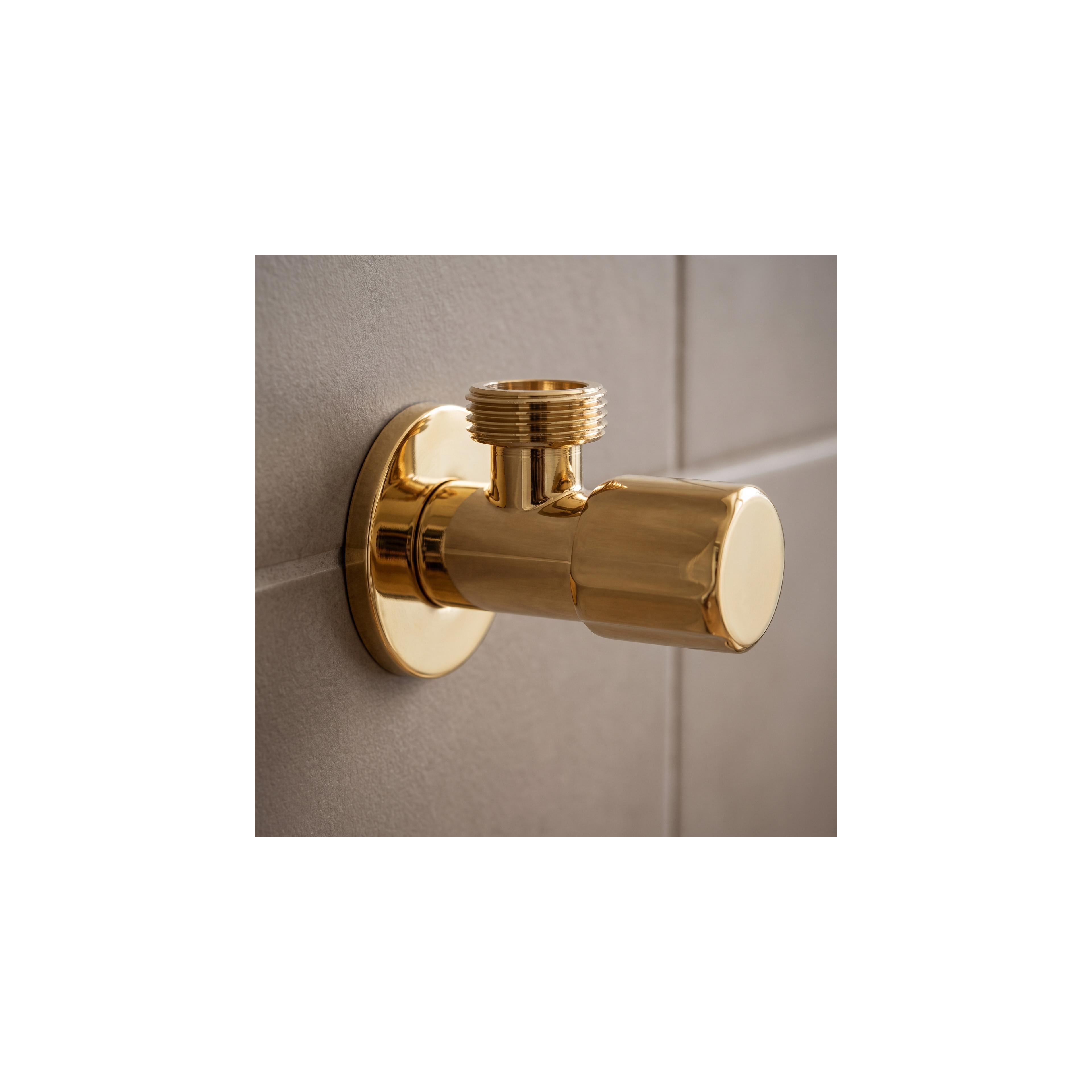 Γωνιακή βάνα 02 1/2" x 3/4" Gold