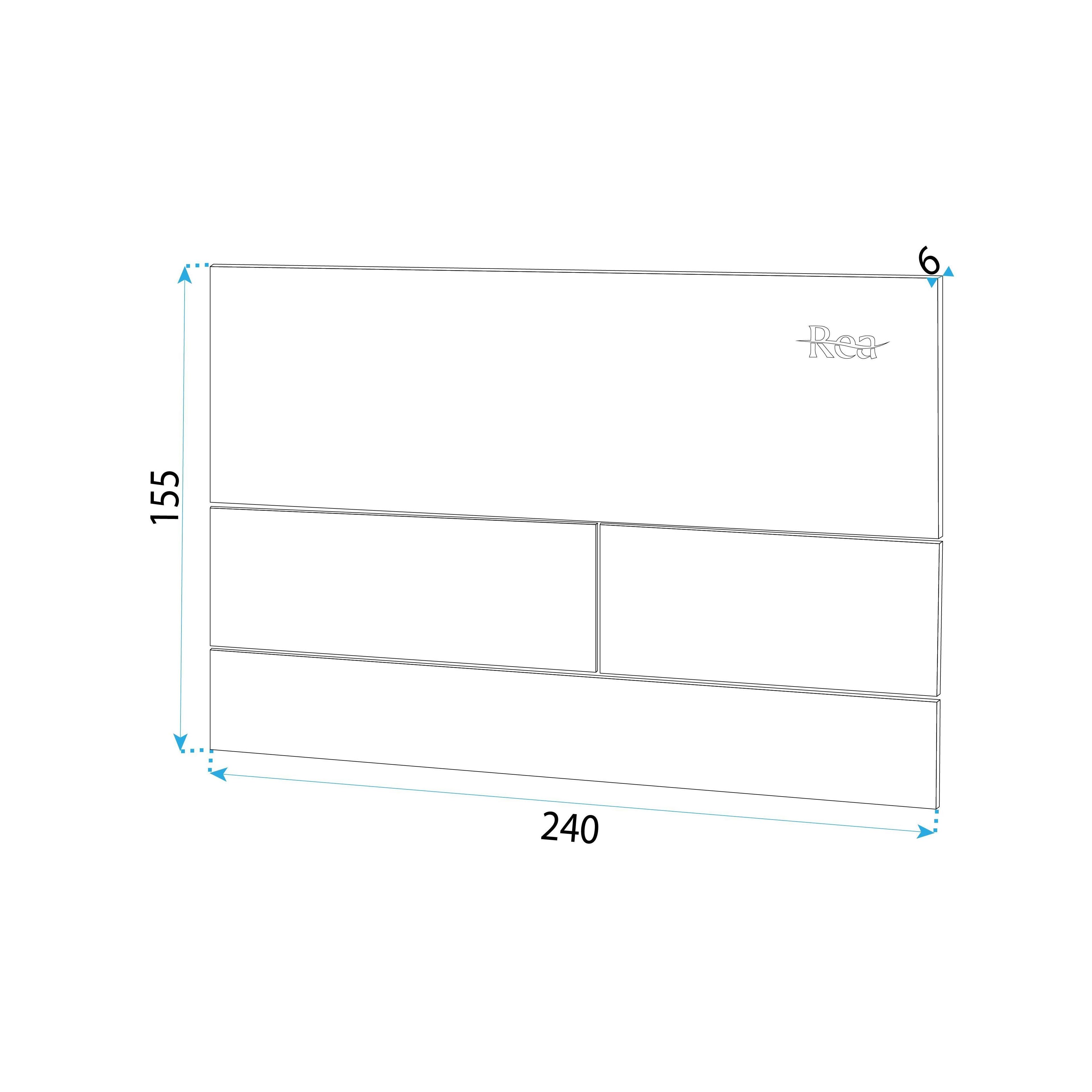 Concealed cistern frame K011A-Q Rea T Black Glass