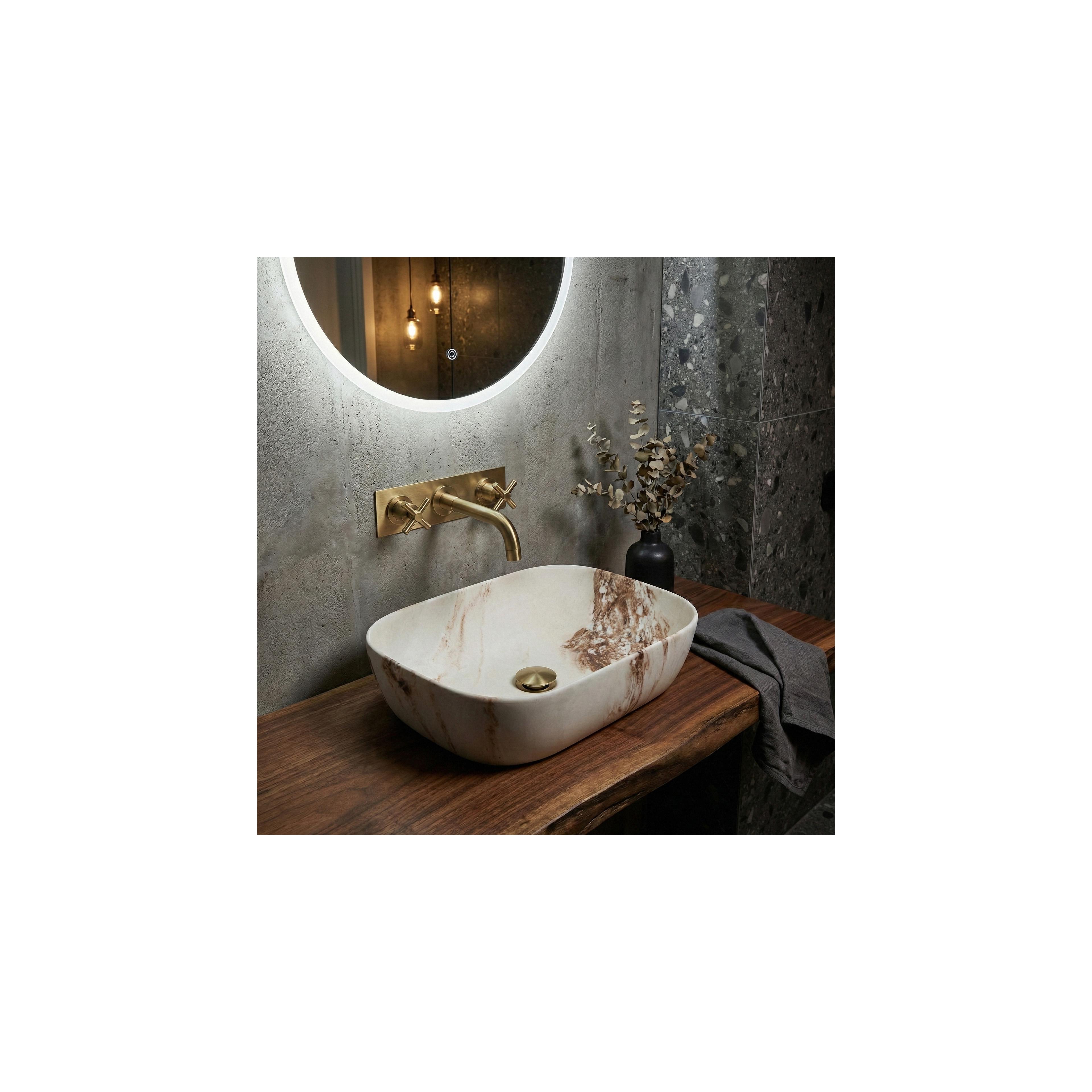 Countertop washbasin Rea Belinda Marrone Matt