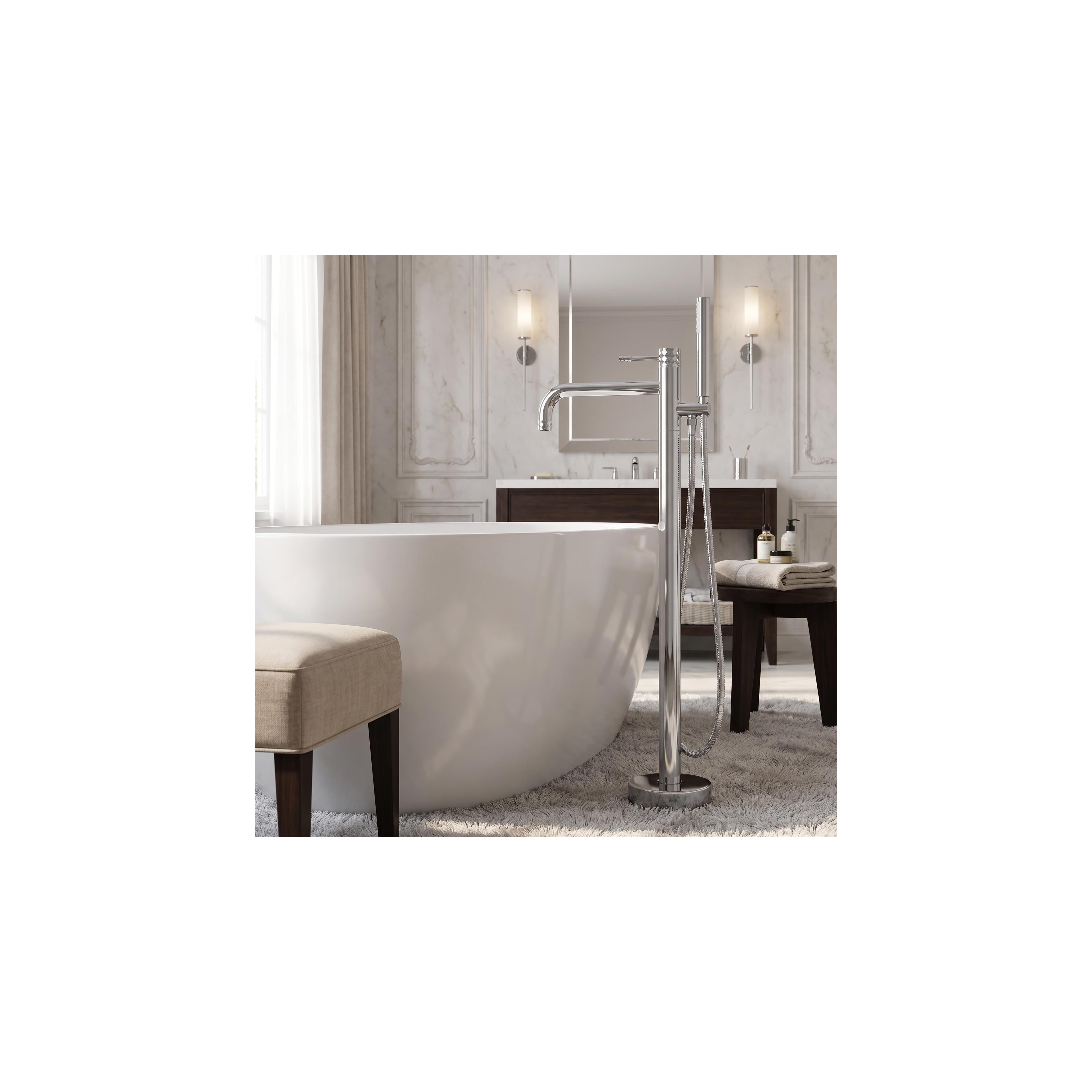 Vloeren  badmengkraan Rea Lungo Diamond Chrome
