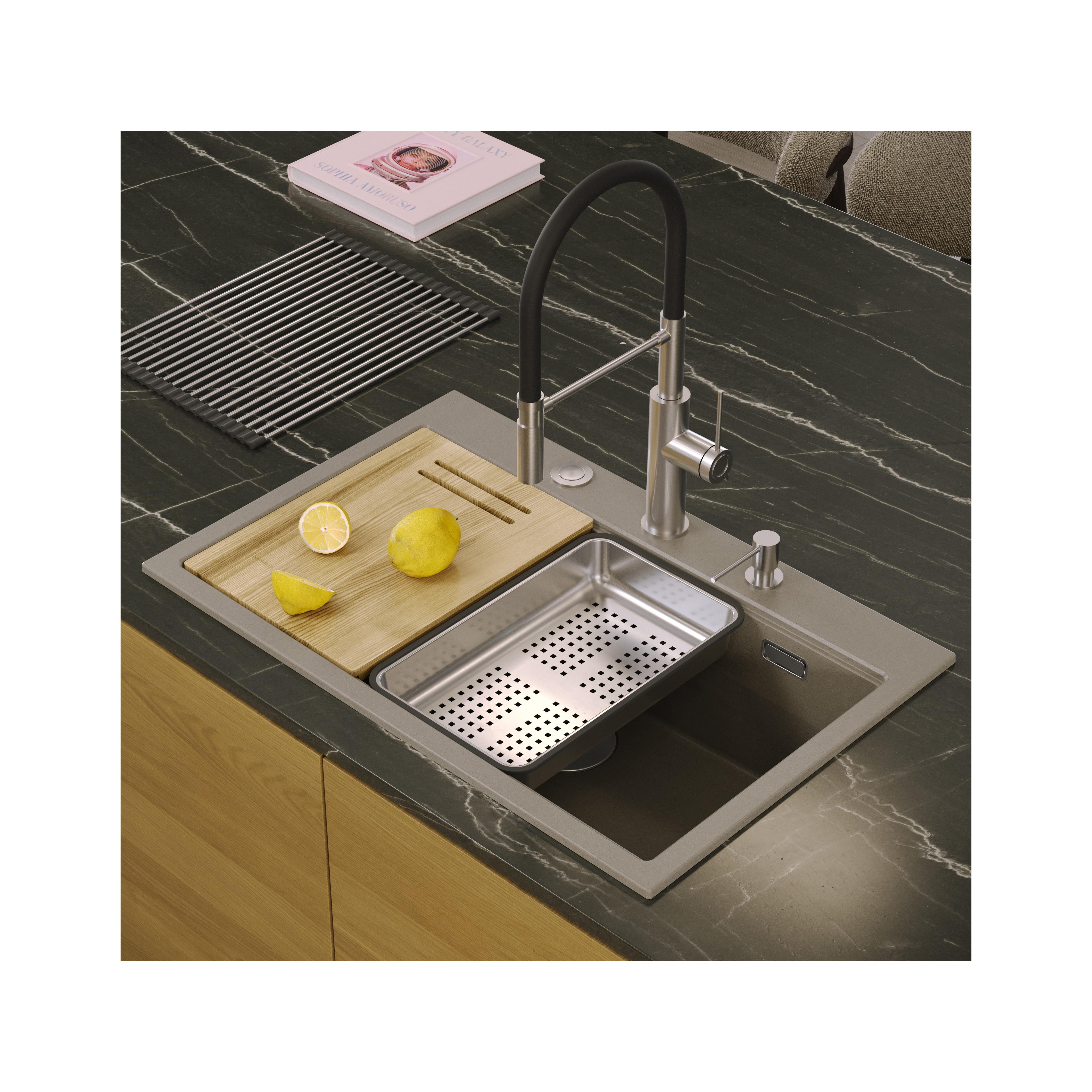 évier en granit MARC 110 WORKSTATION Beige