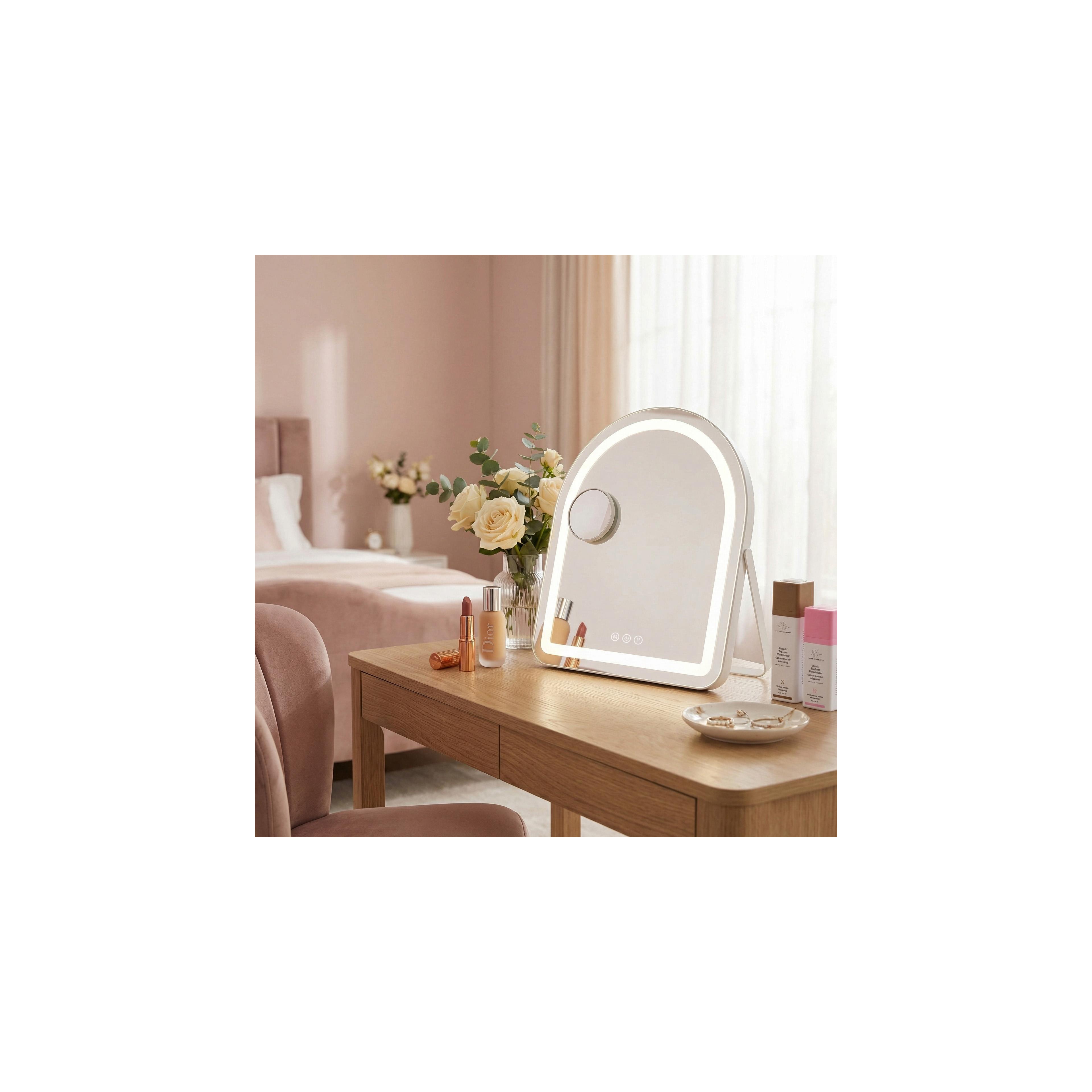 LED-spegel GLAM White 40x45cm