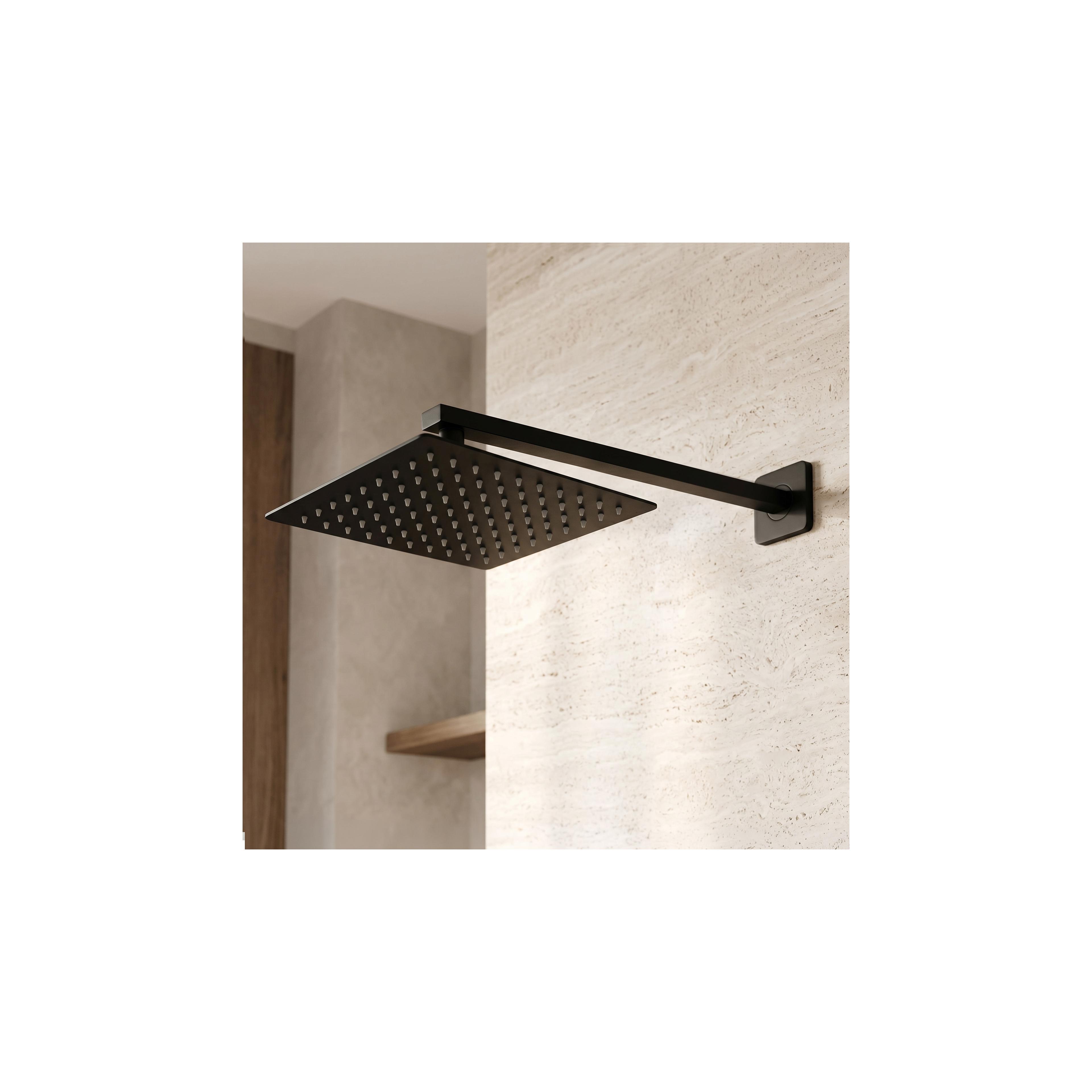Fyrkantig duscharm REA JS-9022B 40cm Black