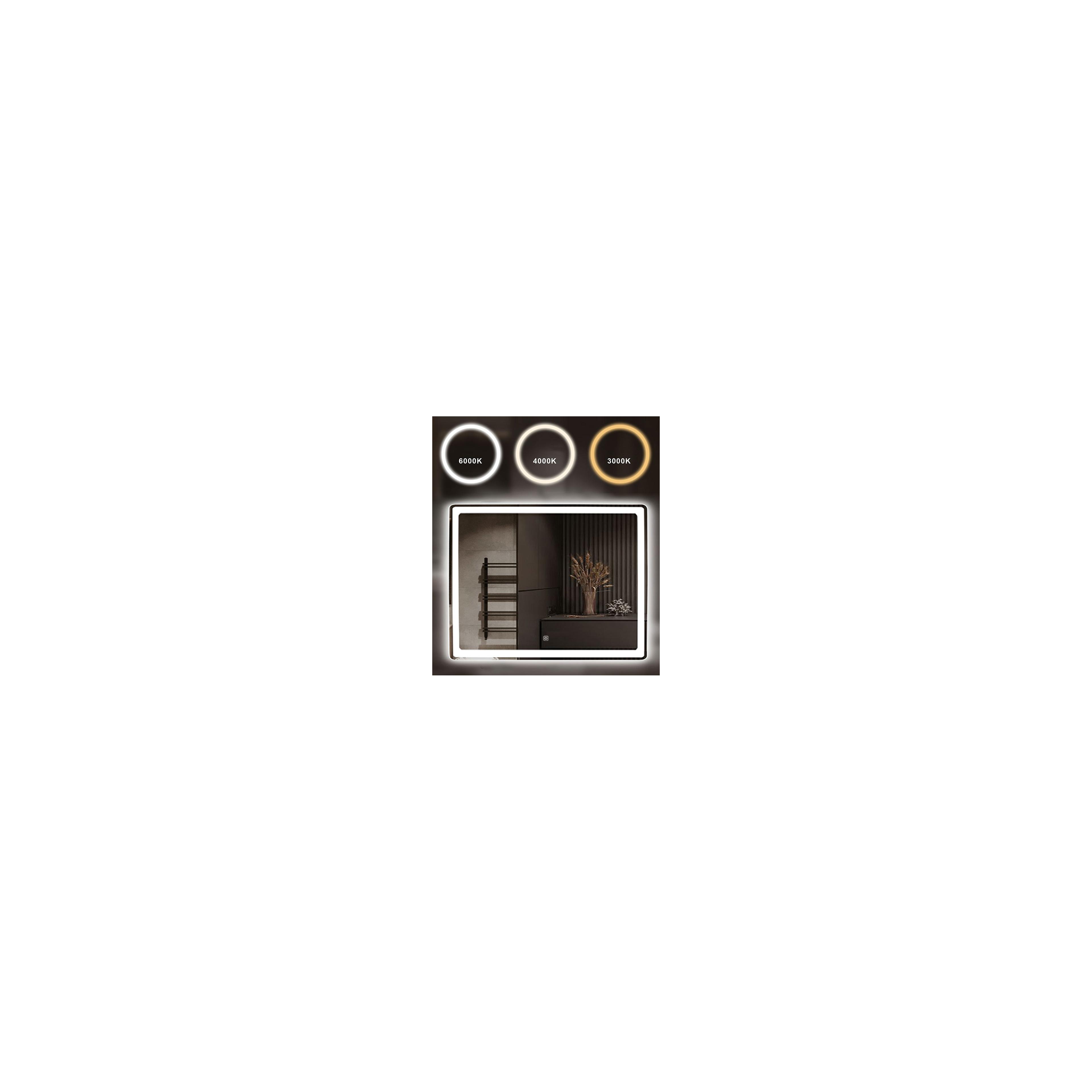 Miroir LED 80x60cm P10407
