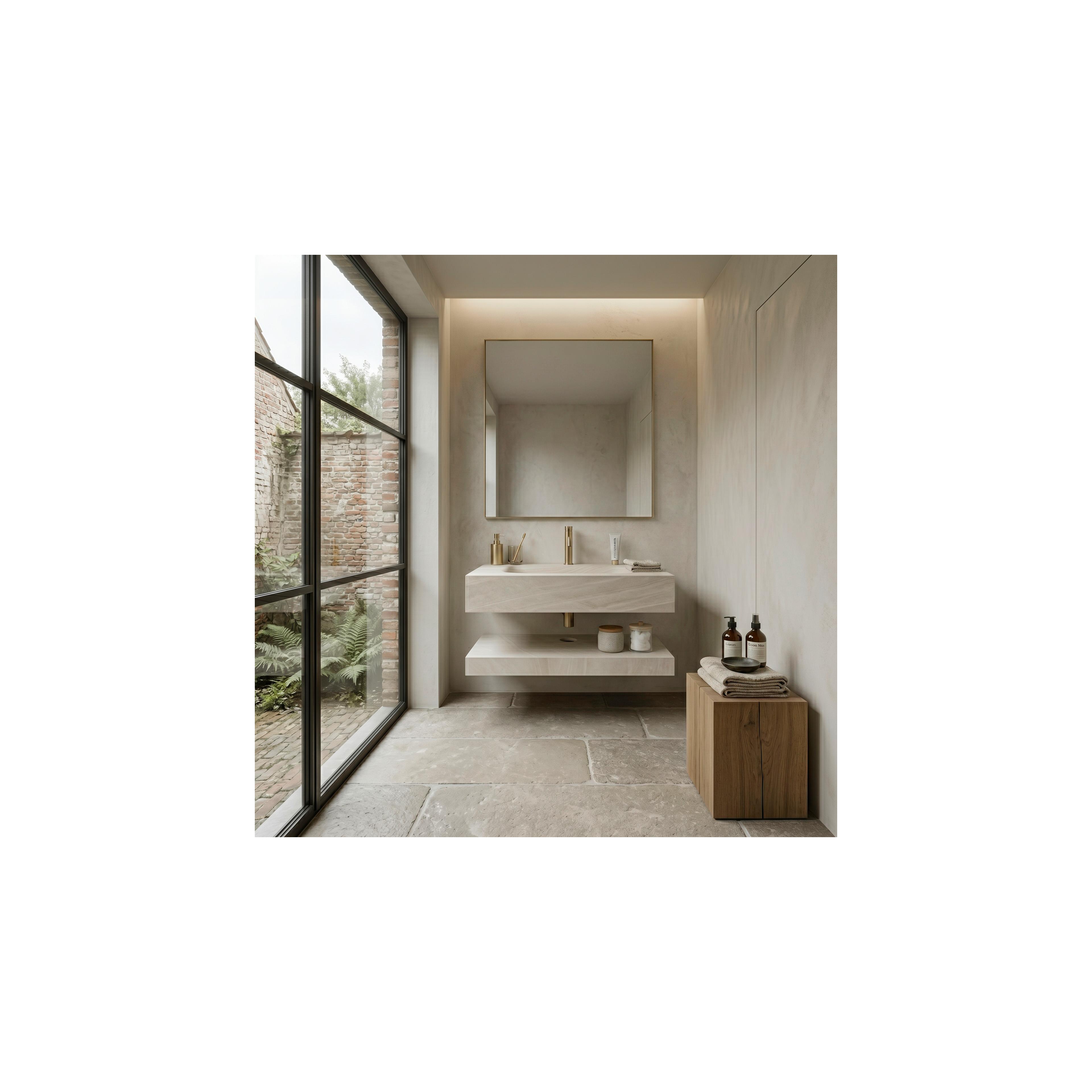 Wandwaschbecken mit Ablage Rea Apollo Gran Cloud Sky 70
