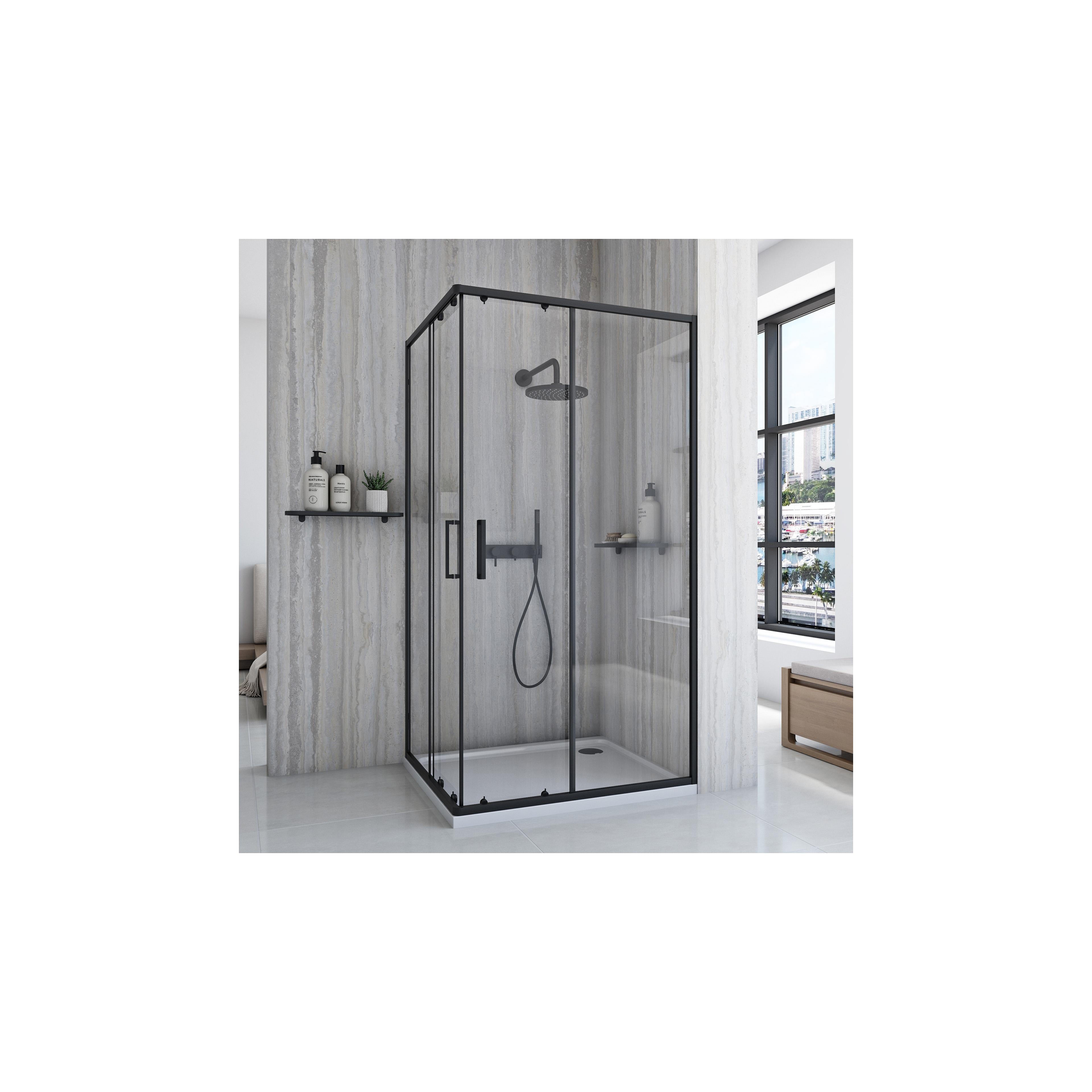 Cabine de douche Rea City 80x100 Black