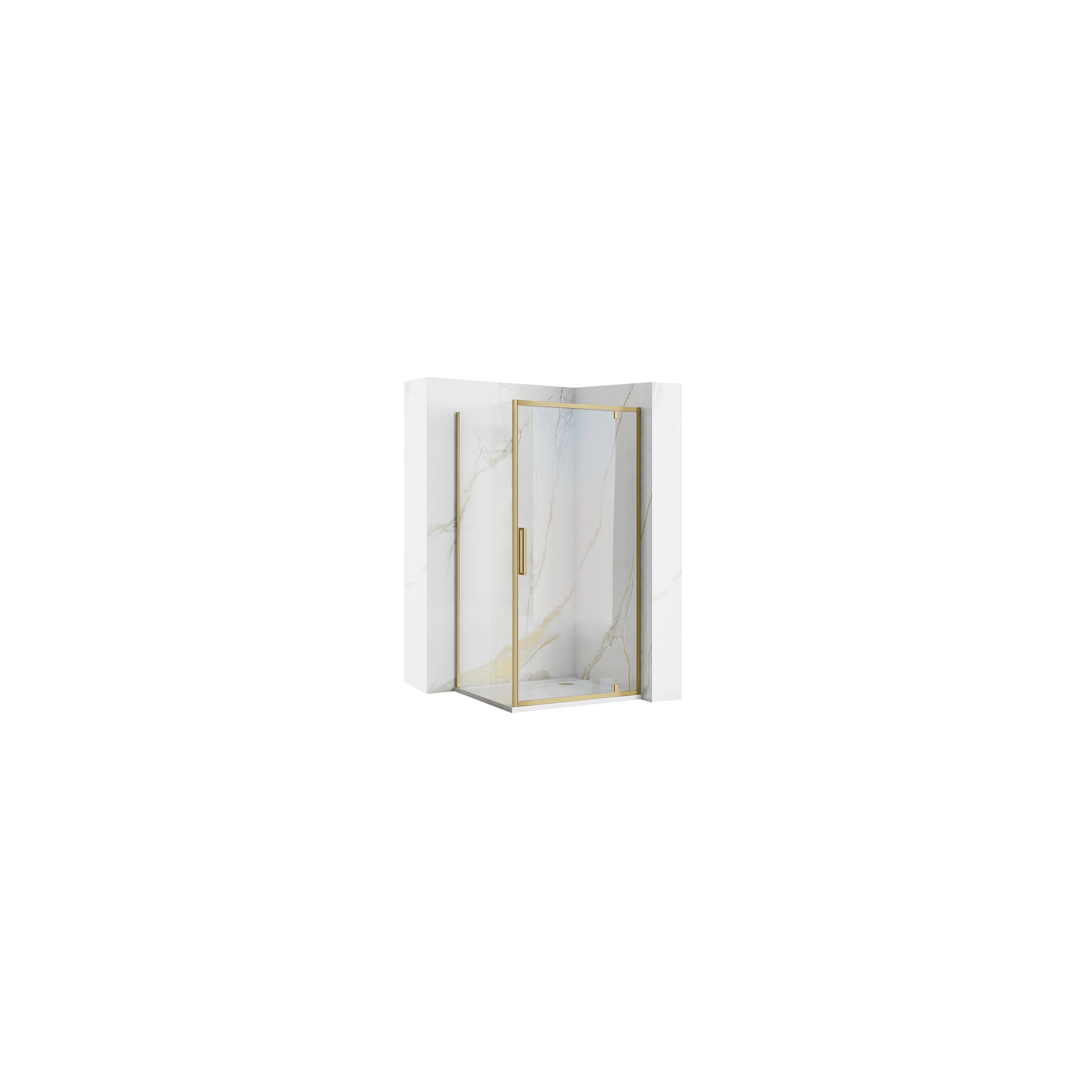 Cabine de douche REA Rapid Swing Brush Gold