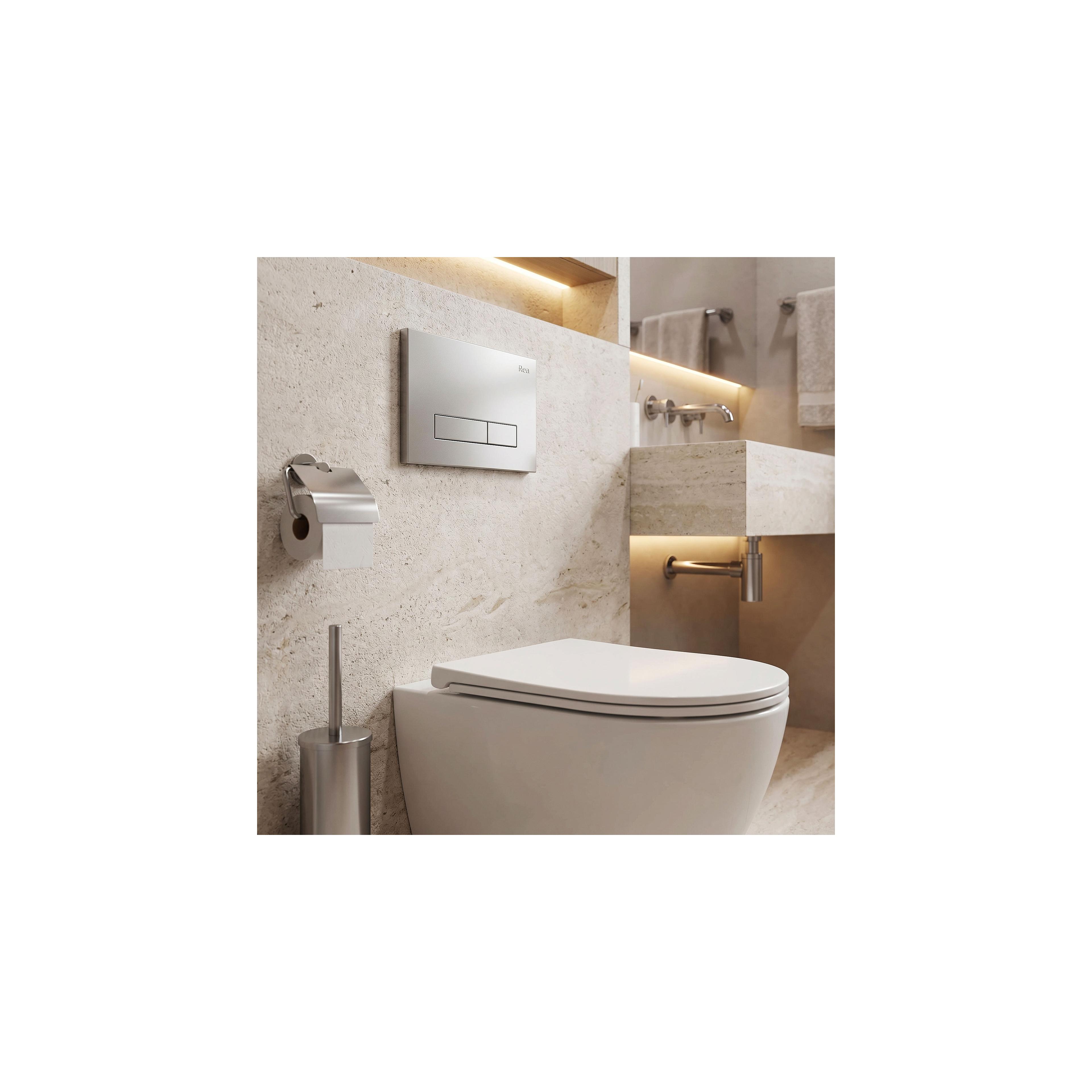 Potinkinis WC Rėmo Komplektas Slim 024N su HD Satin Mygtuku