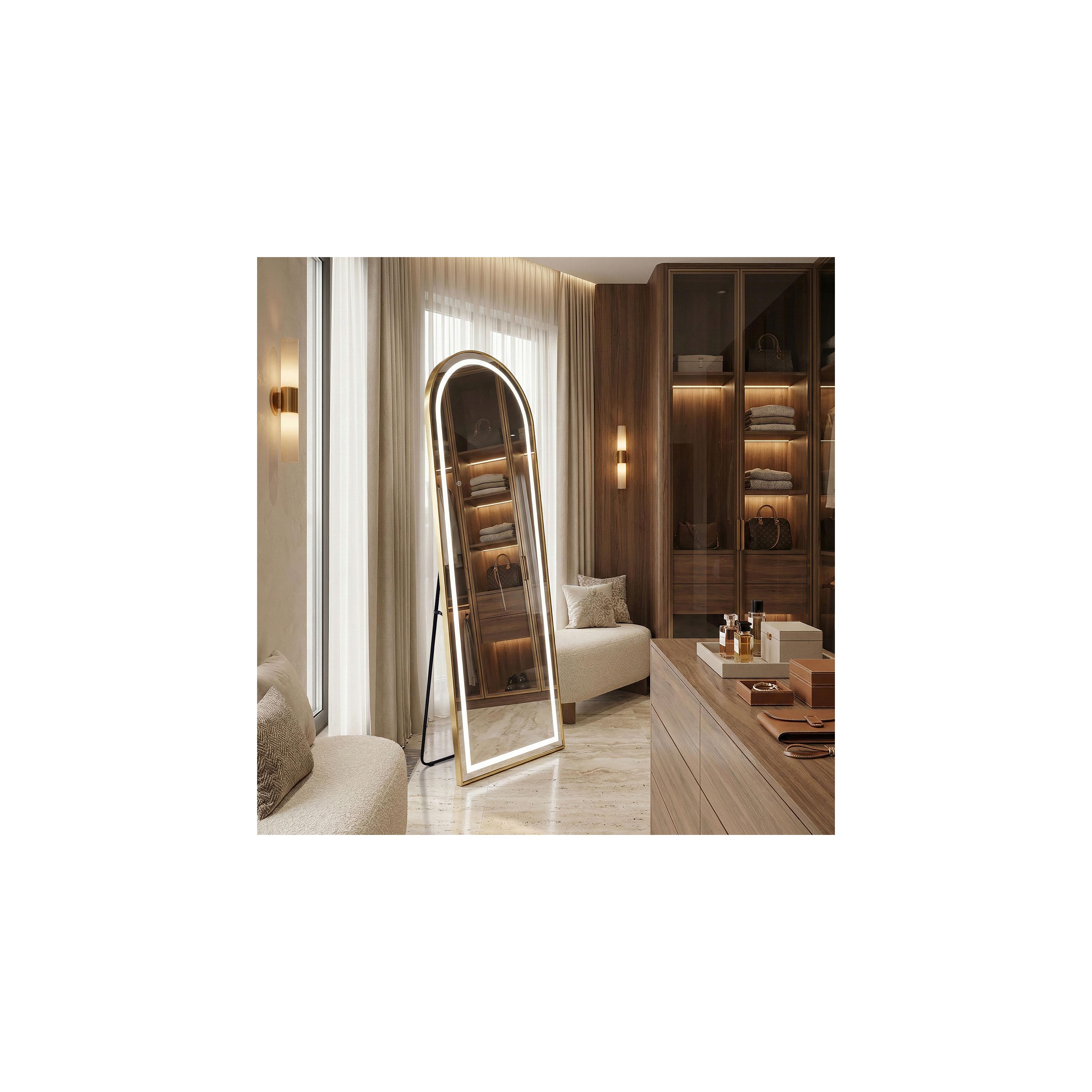 Miroir LED Orbit 60x170cm Brush Gold