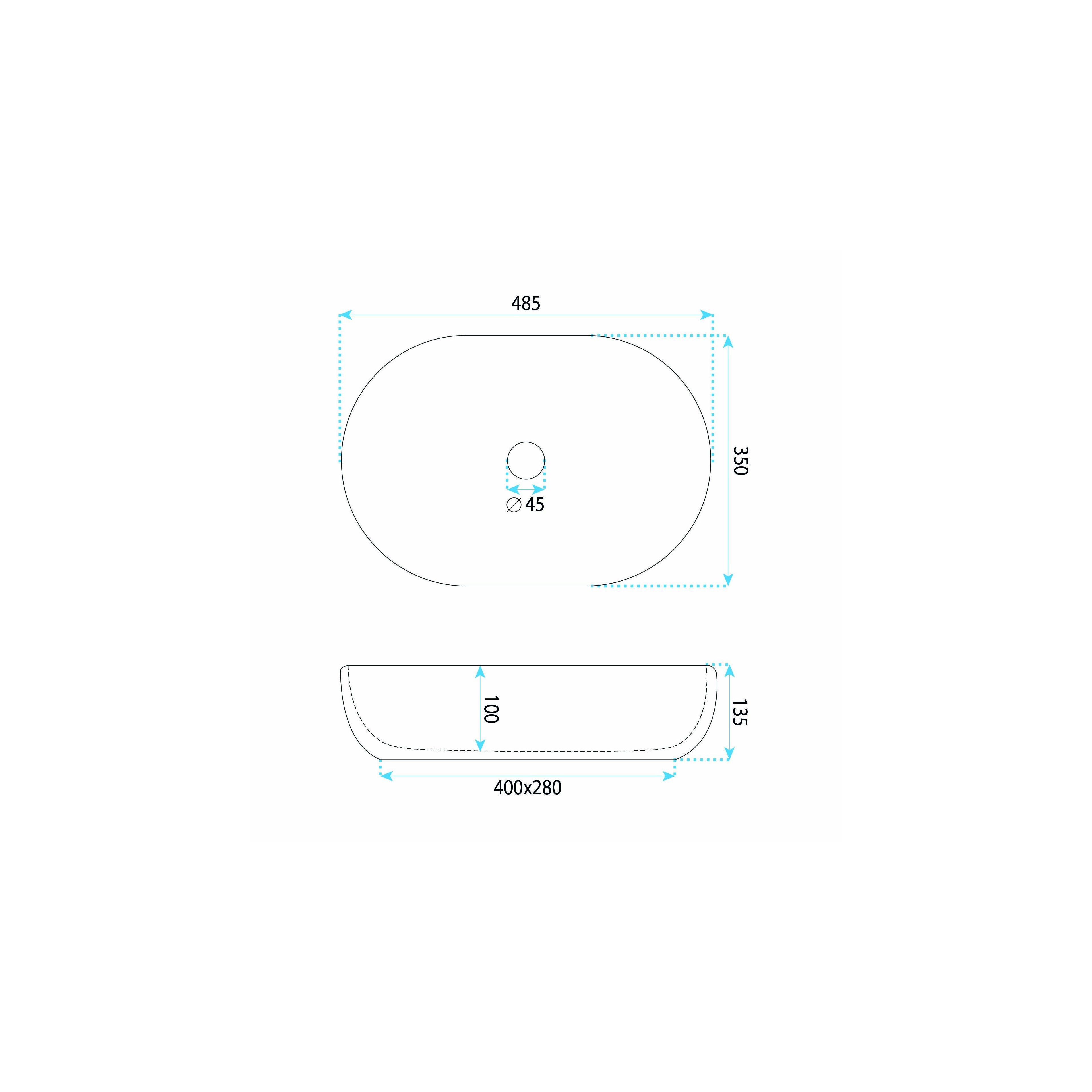 Countertop Basin Rea Veronica Shiny