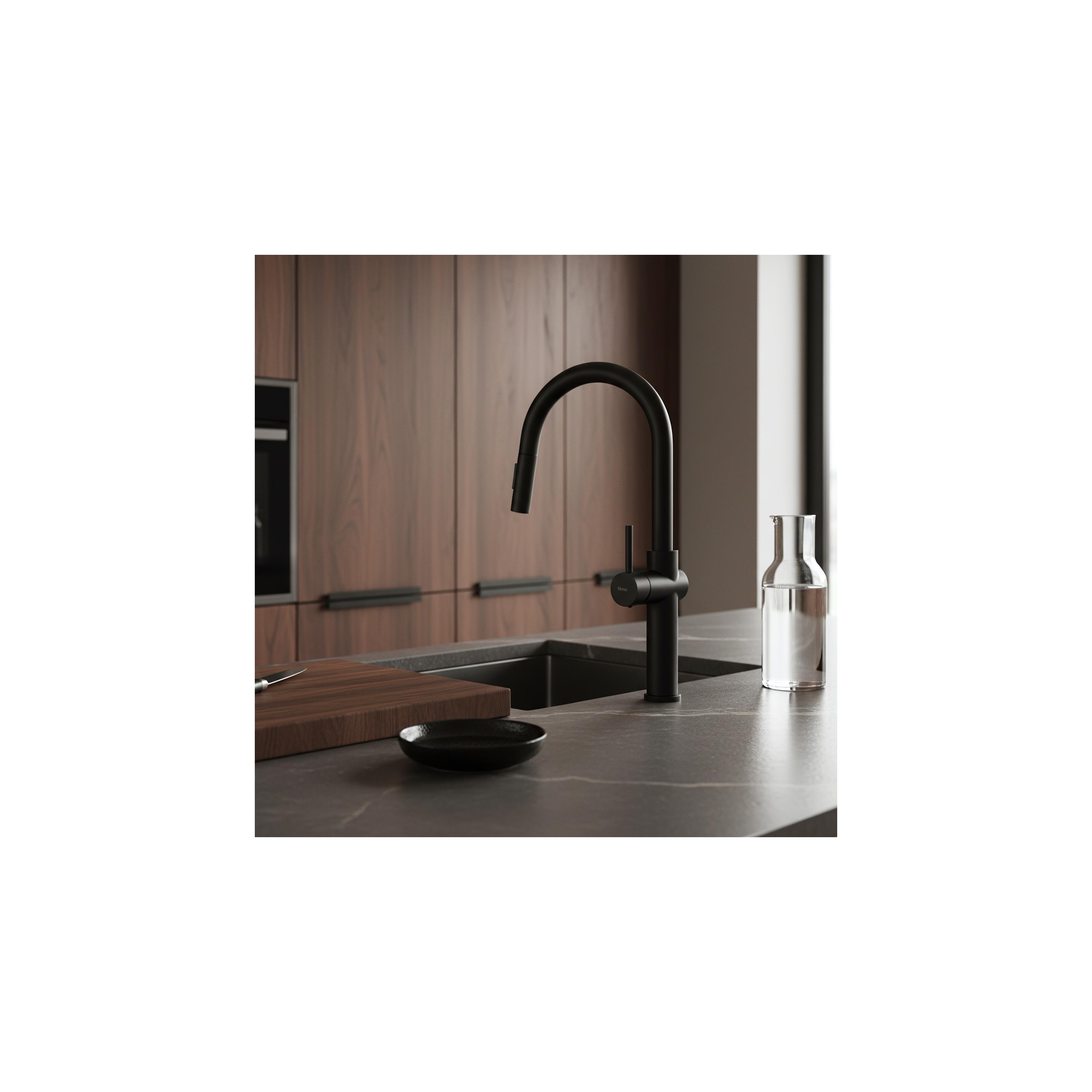 Robinet de cuisine Rea Fresh High Black