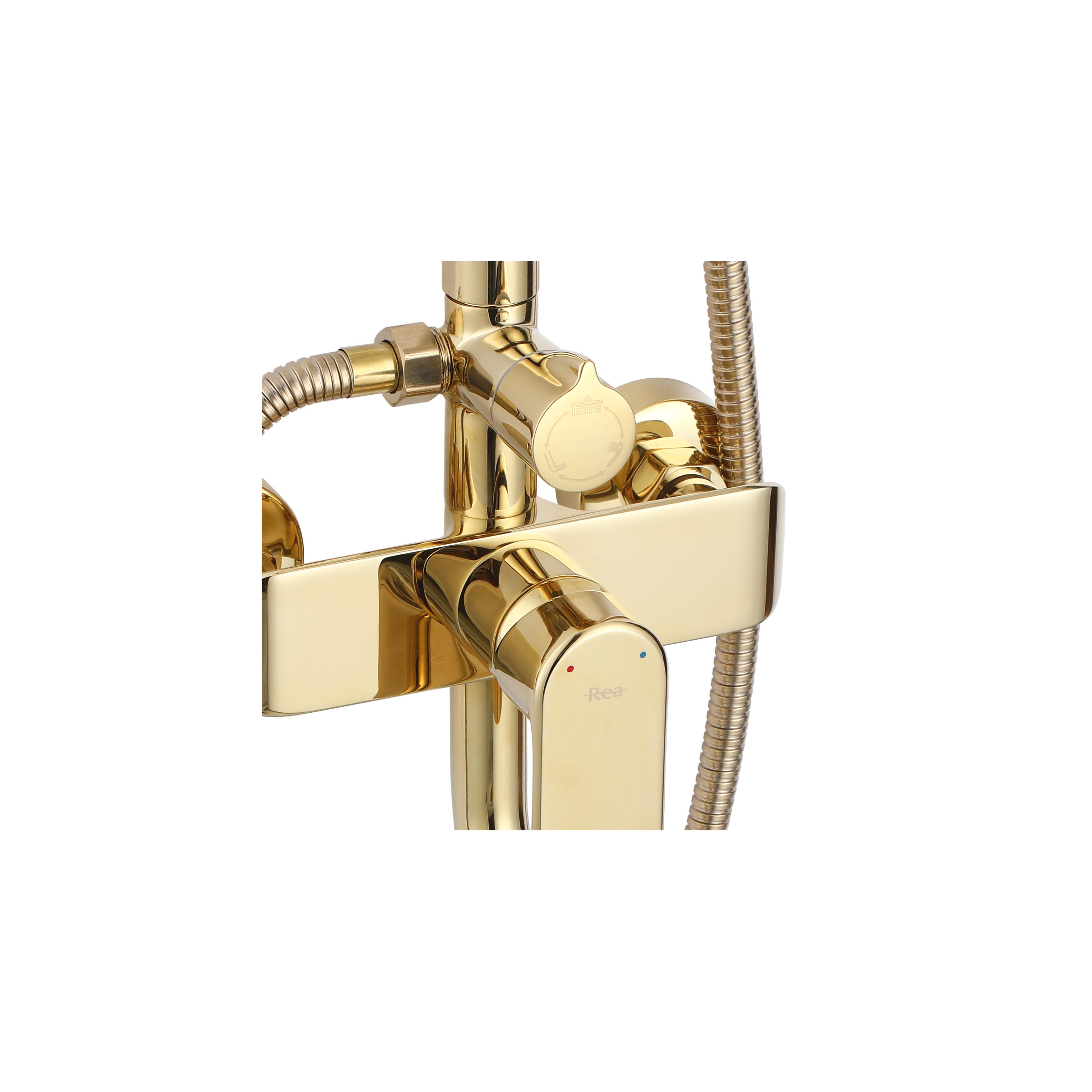 Shower set REA BLOOM GOLD