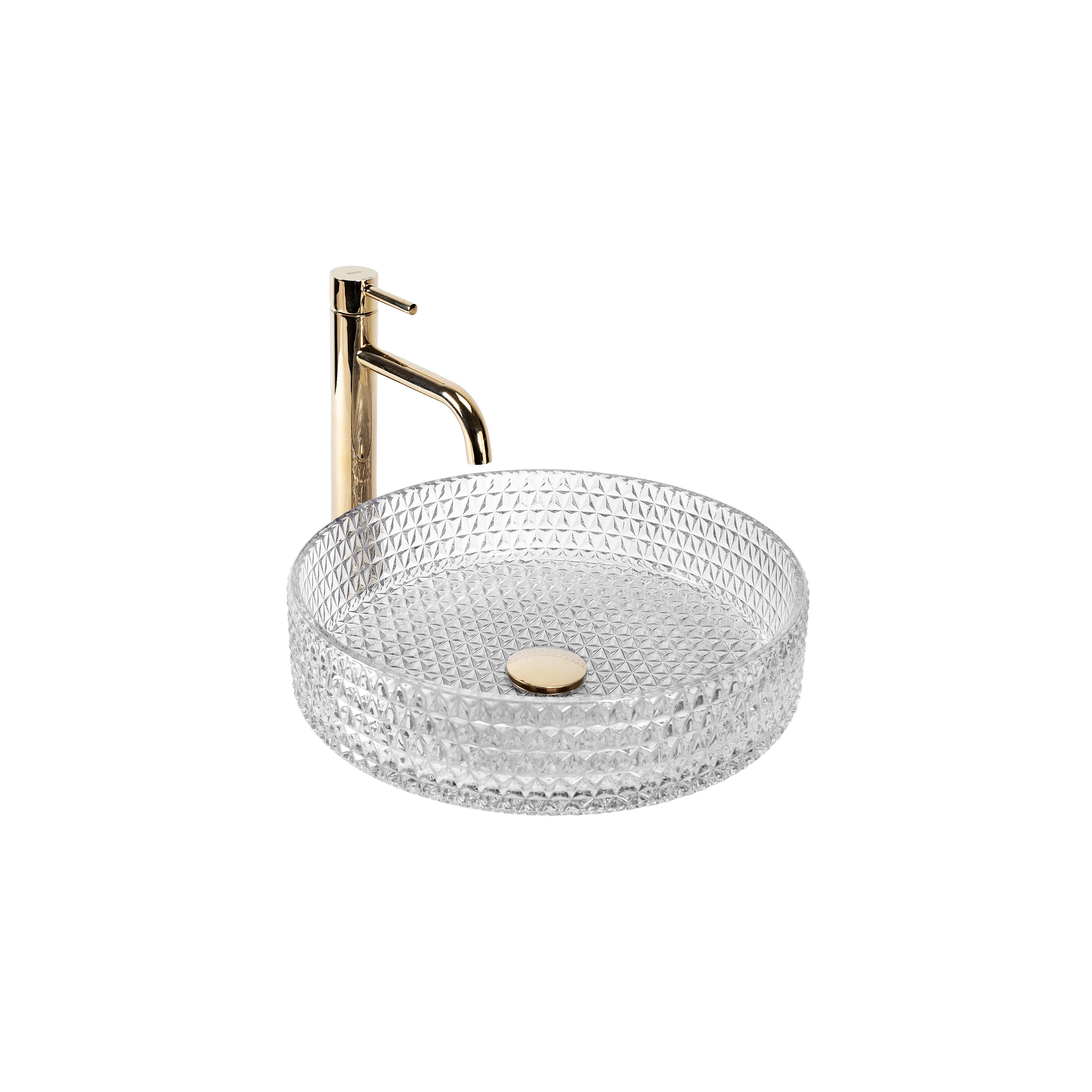 Countertop washbasin Rea Cristal Transparent 39