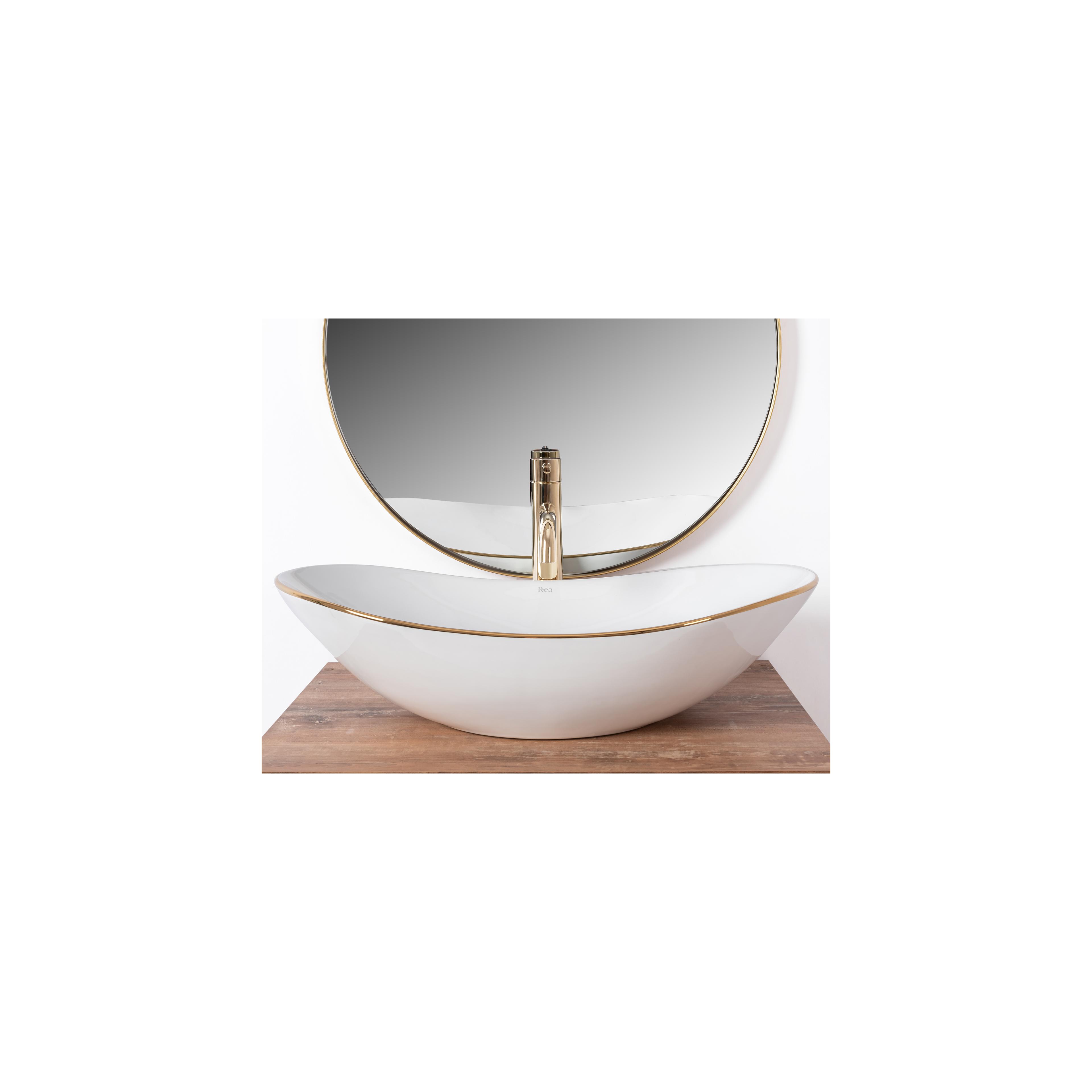 Countertop washbasin Rea Royal Gold Edge