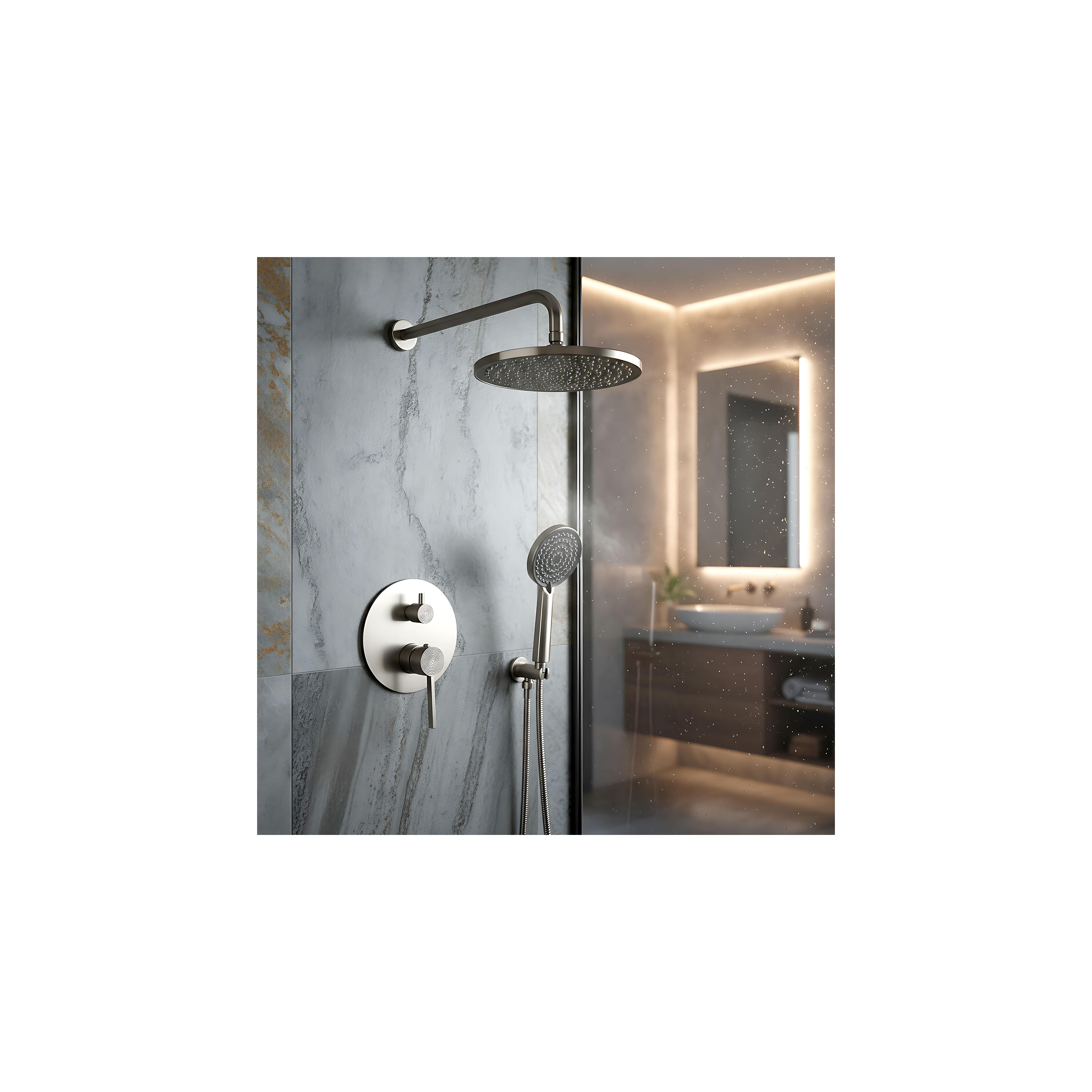 Conjunto de duche embutido Rea Foster Brush Nickel  + BOX