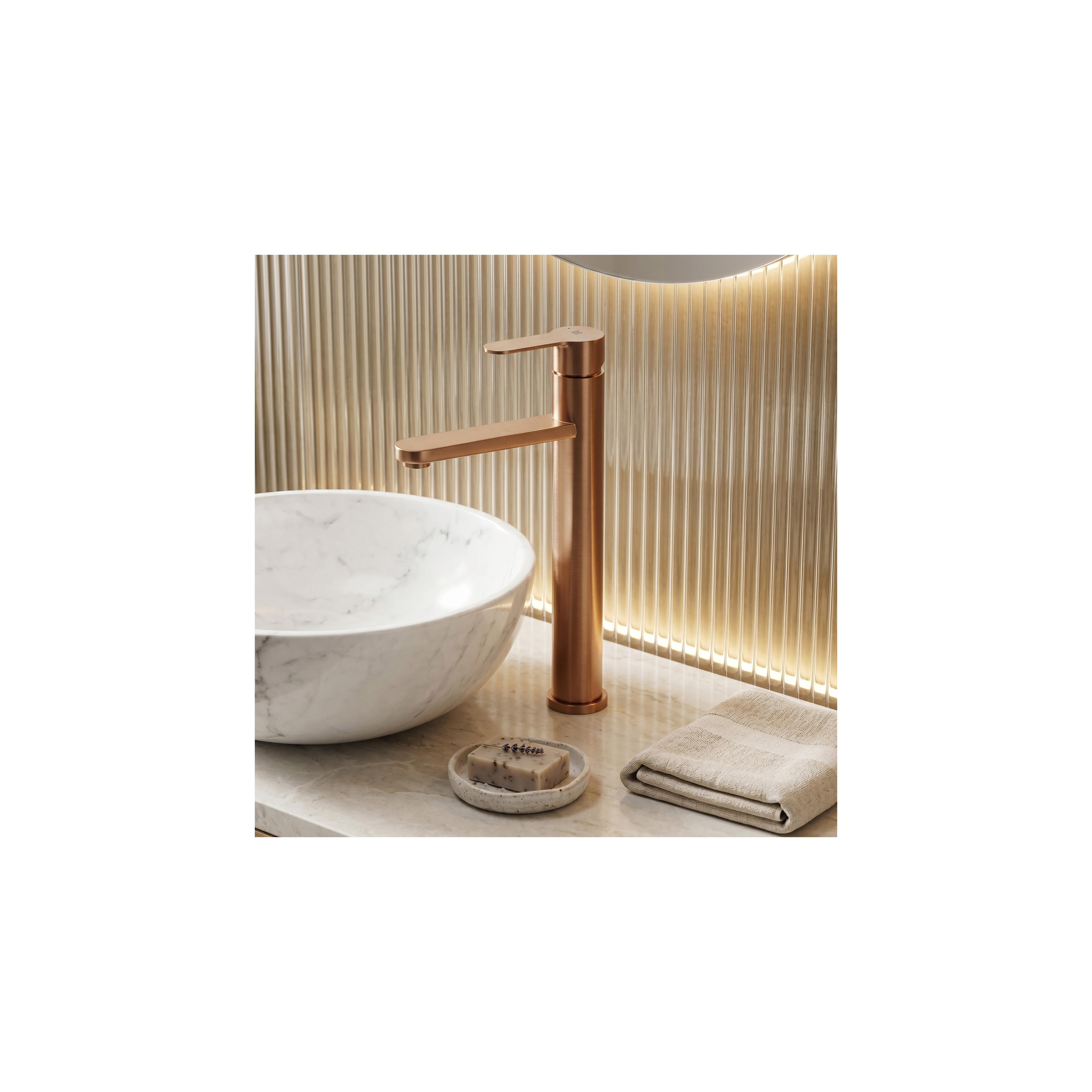 Robinet de salle de bain Rea Arcos Brush Copper
