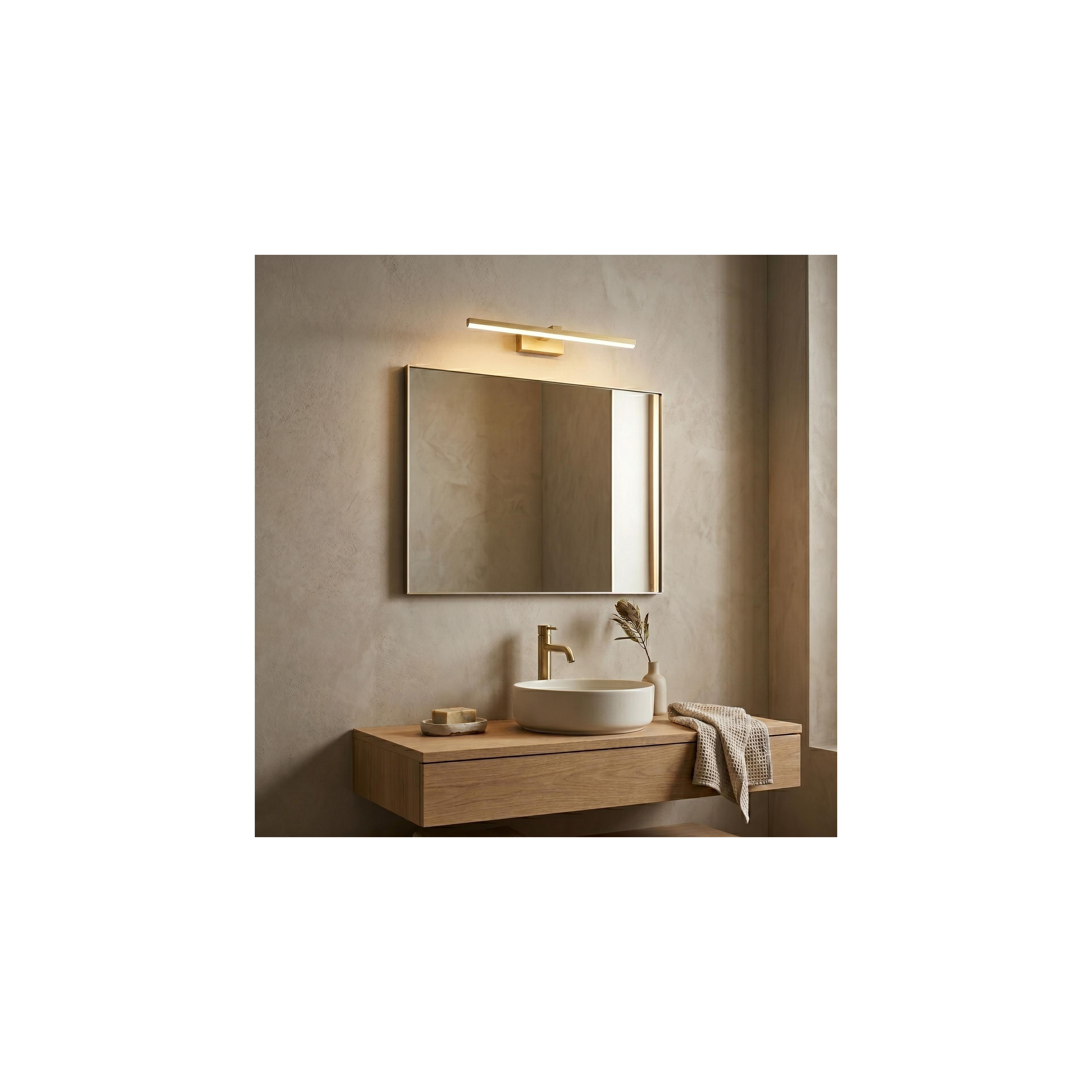 Kopalniška stenska LED svetilka SWE008-1W 58cm BRUSH GOLD