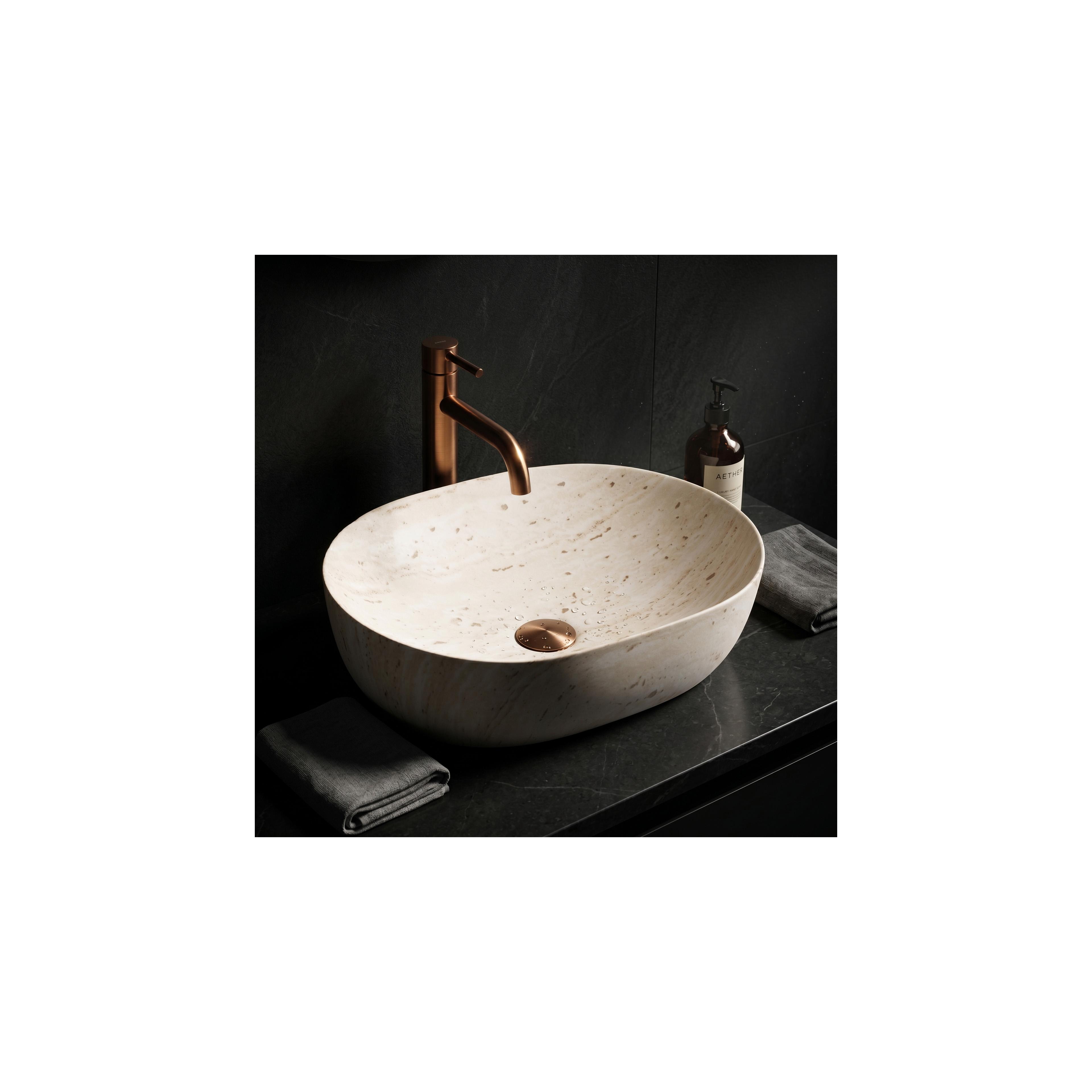 Vasque à poser Rea Amelia Travertine Classic 48