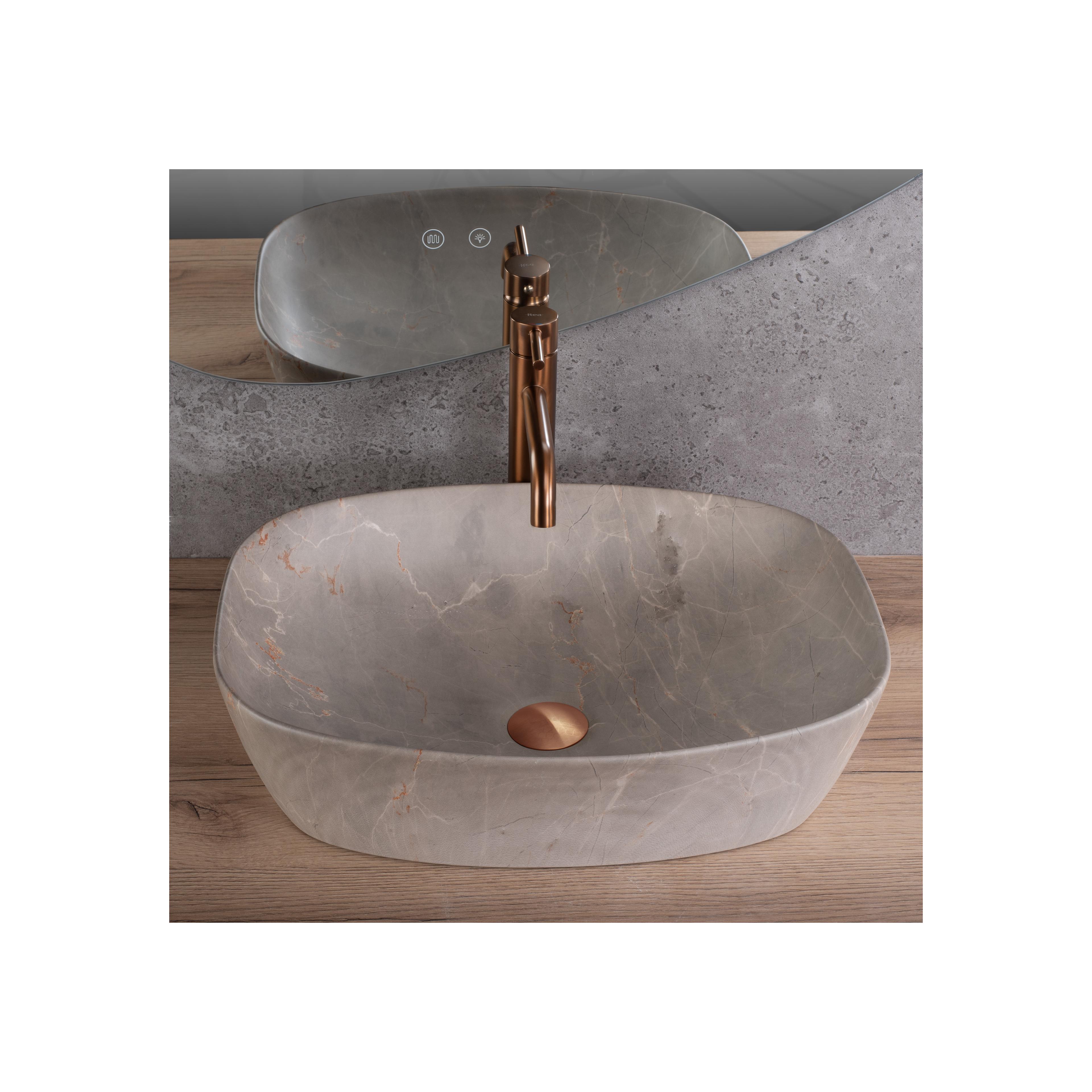 Πάγκος νιπτήρας Rea Freja Beige 51 x 39.5 x 14 cm