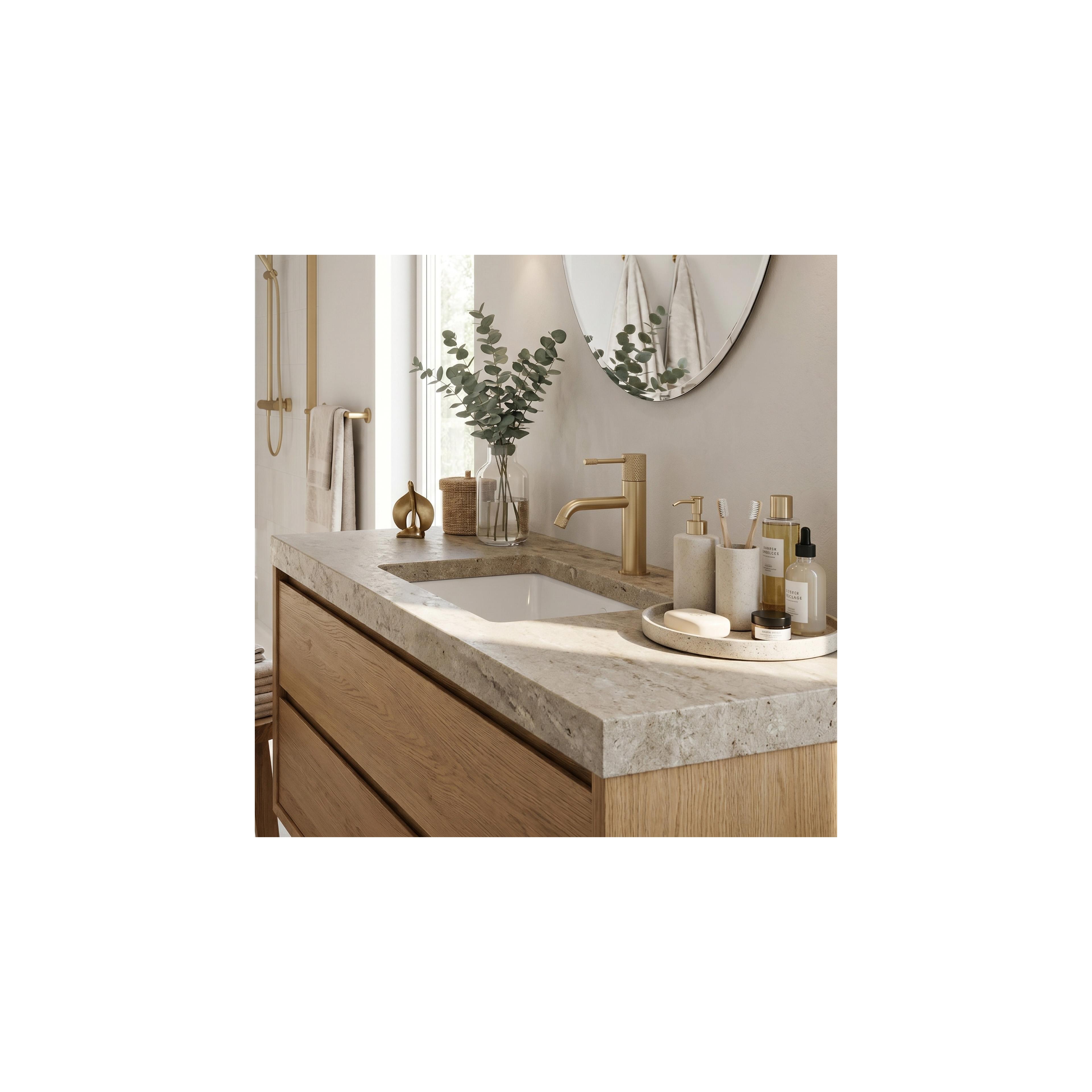 Bathroom faucet Rea Venti Brush Gold Low