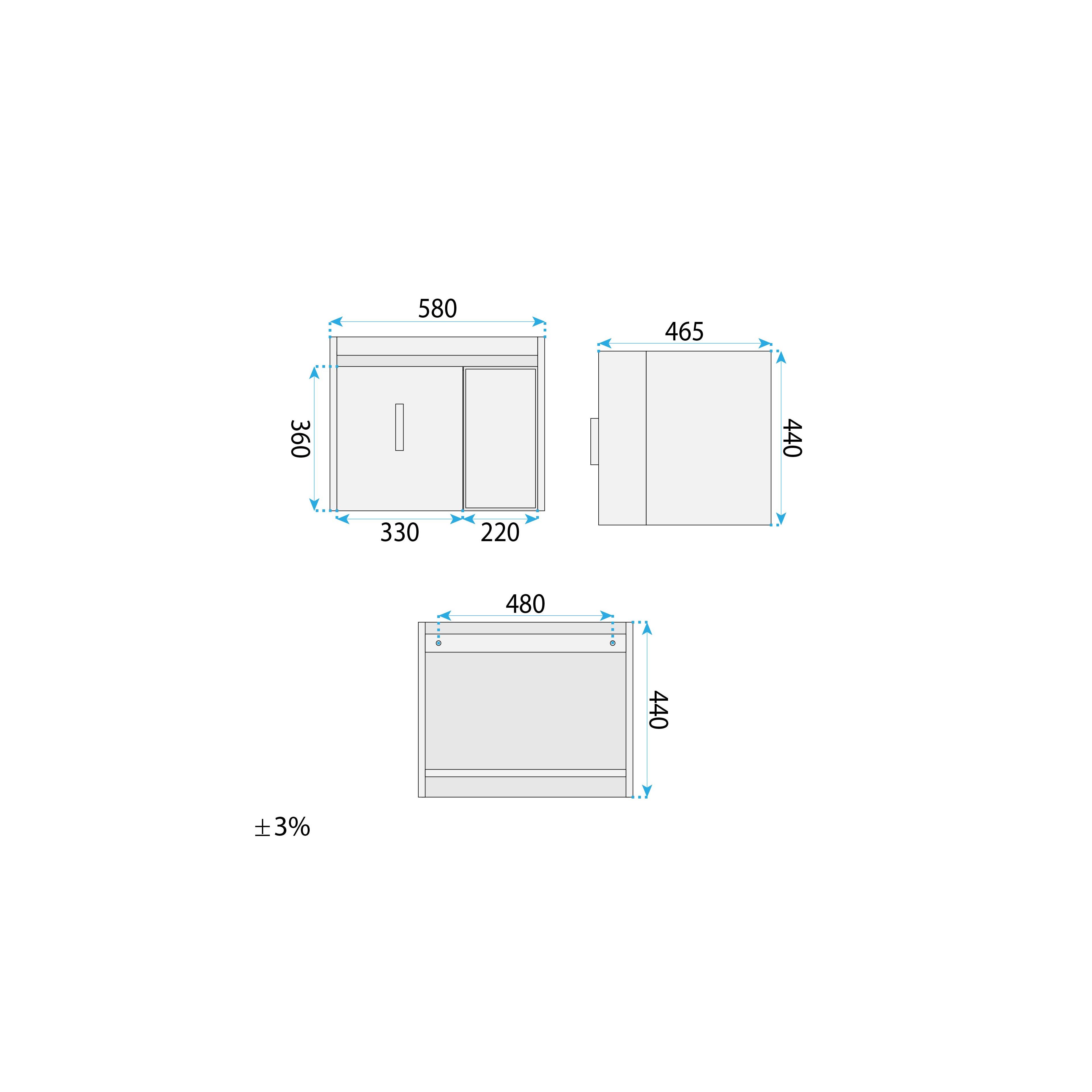 Ensemble de meubles de salle de bain Paris 60cm White meuble avec lavabo + miroir + étagère