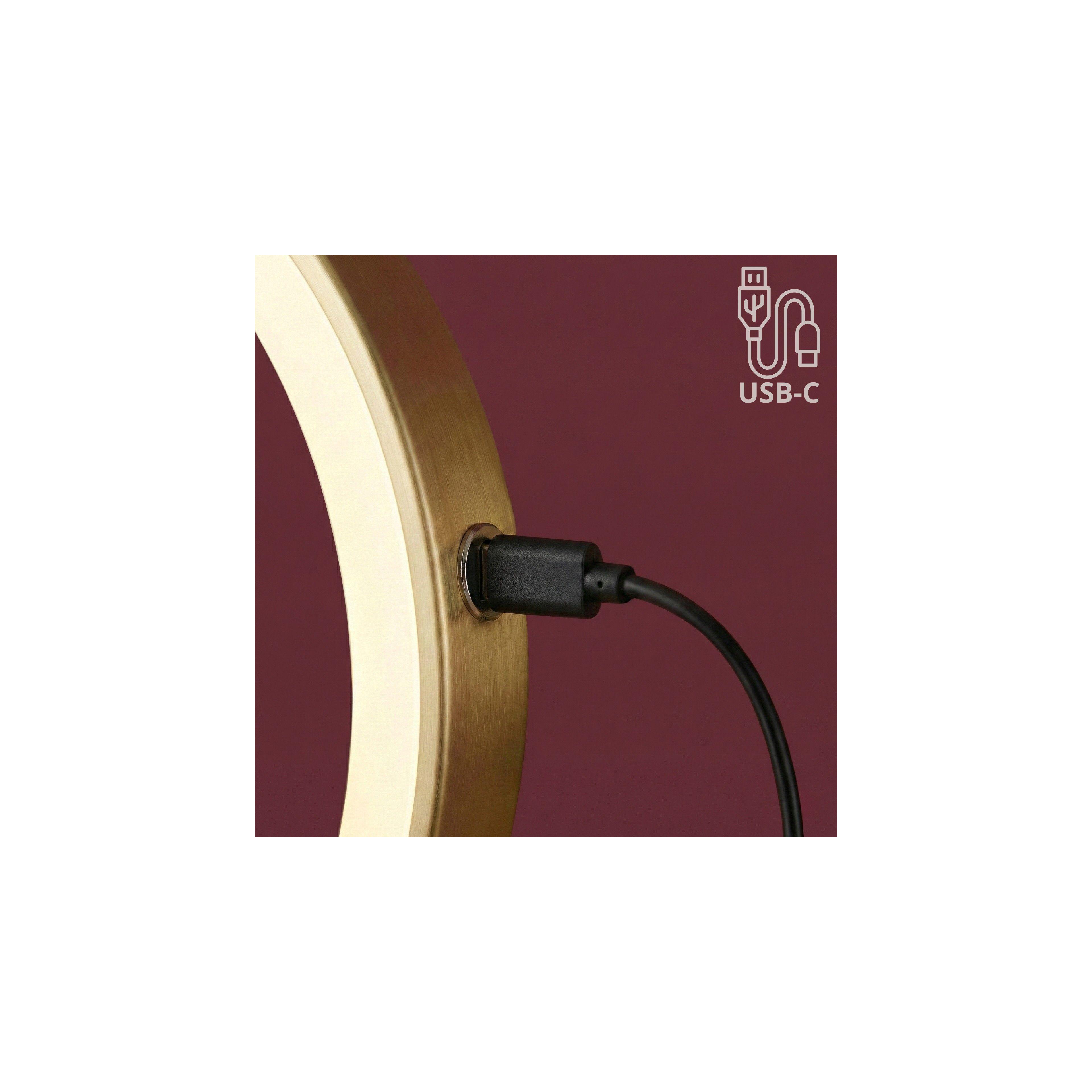 Miroir LED Glow Brush Gold