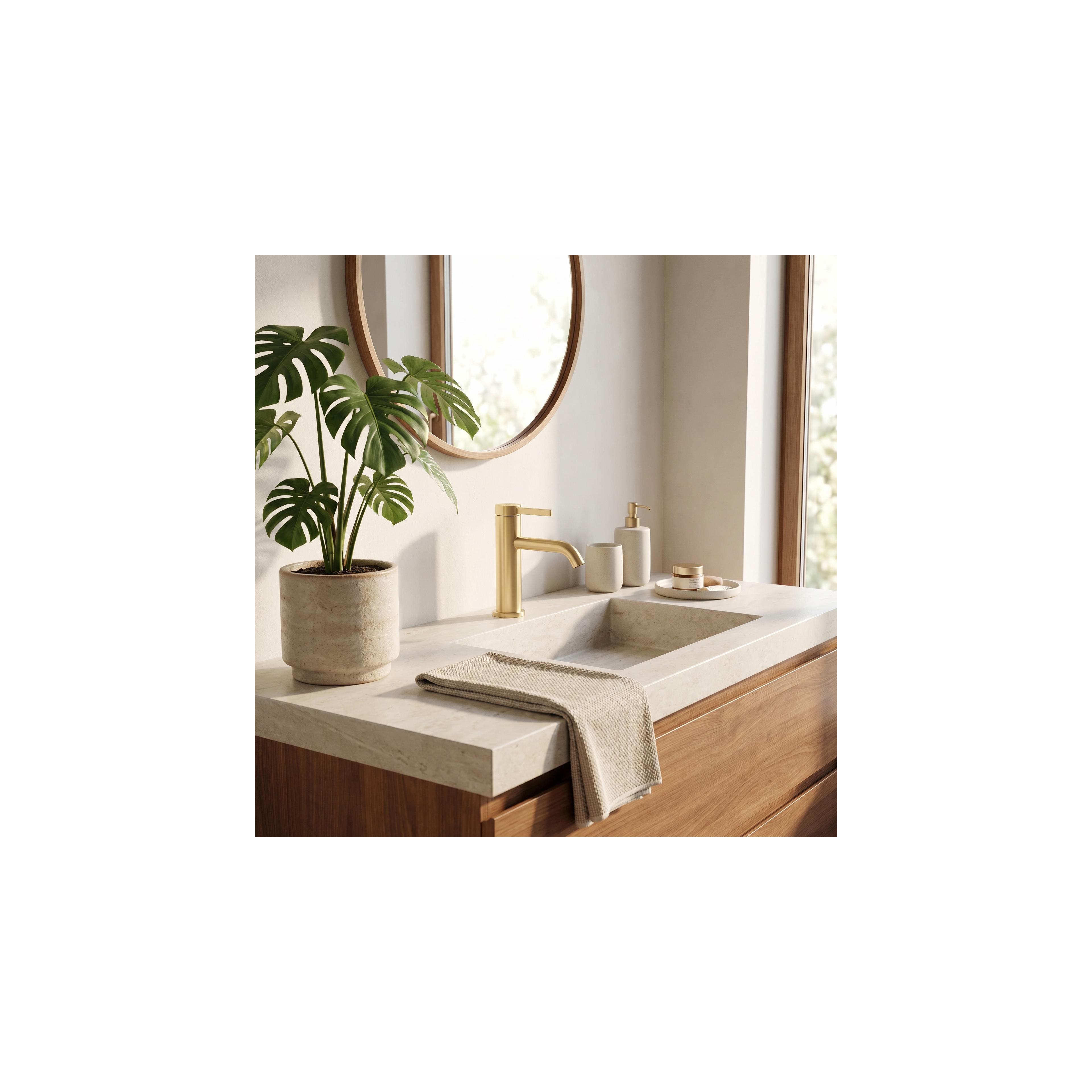 Kylpyhuoneen sekoitin REA Rivo Brush Gold