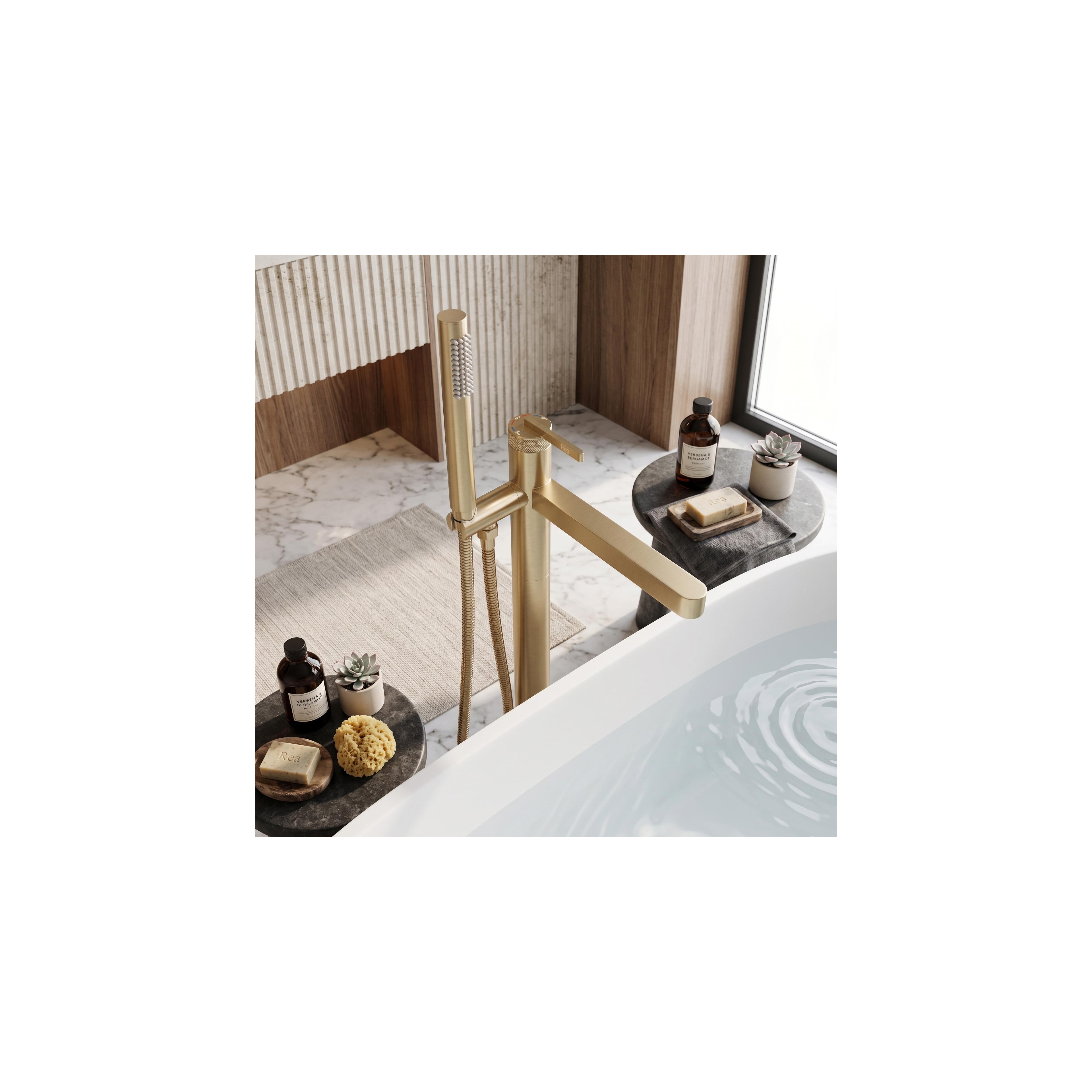 Robinet autoportant Rea Grace Brush Gold