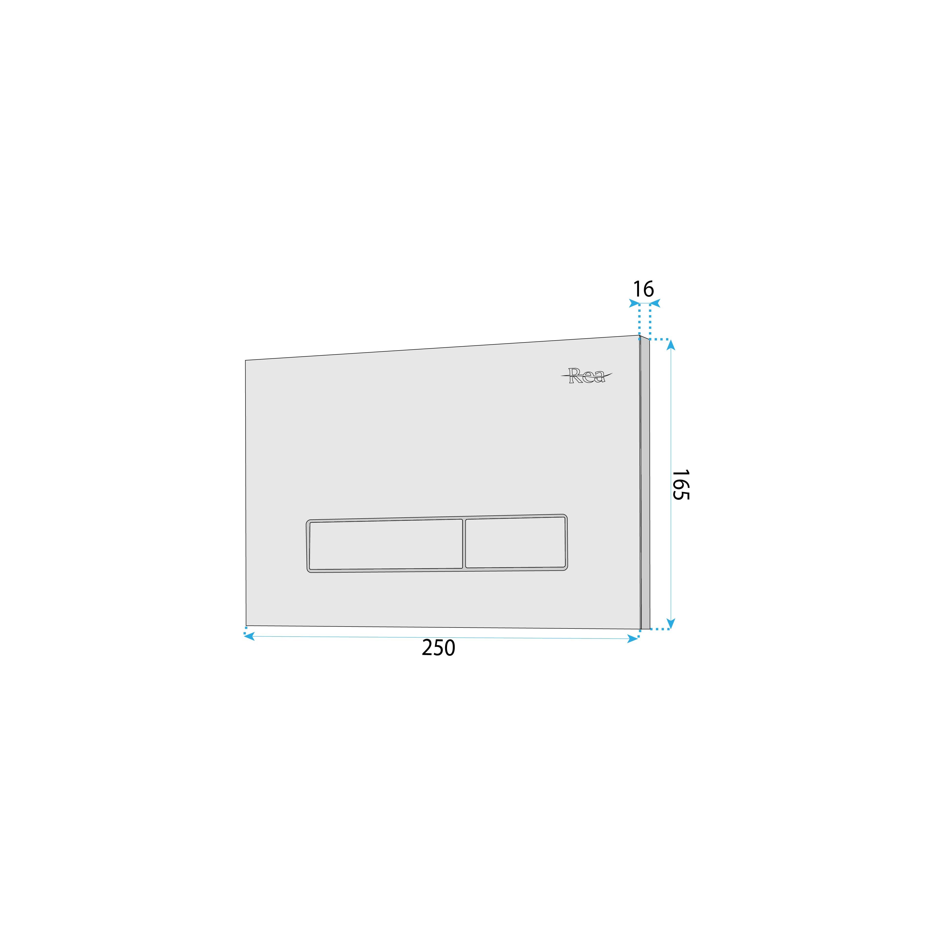 Plaque de commande WC type Rea HD K011A-Q Gold