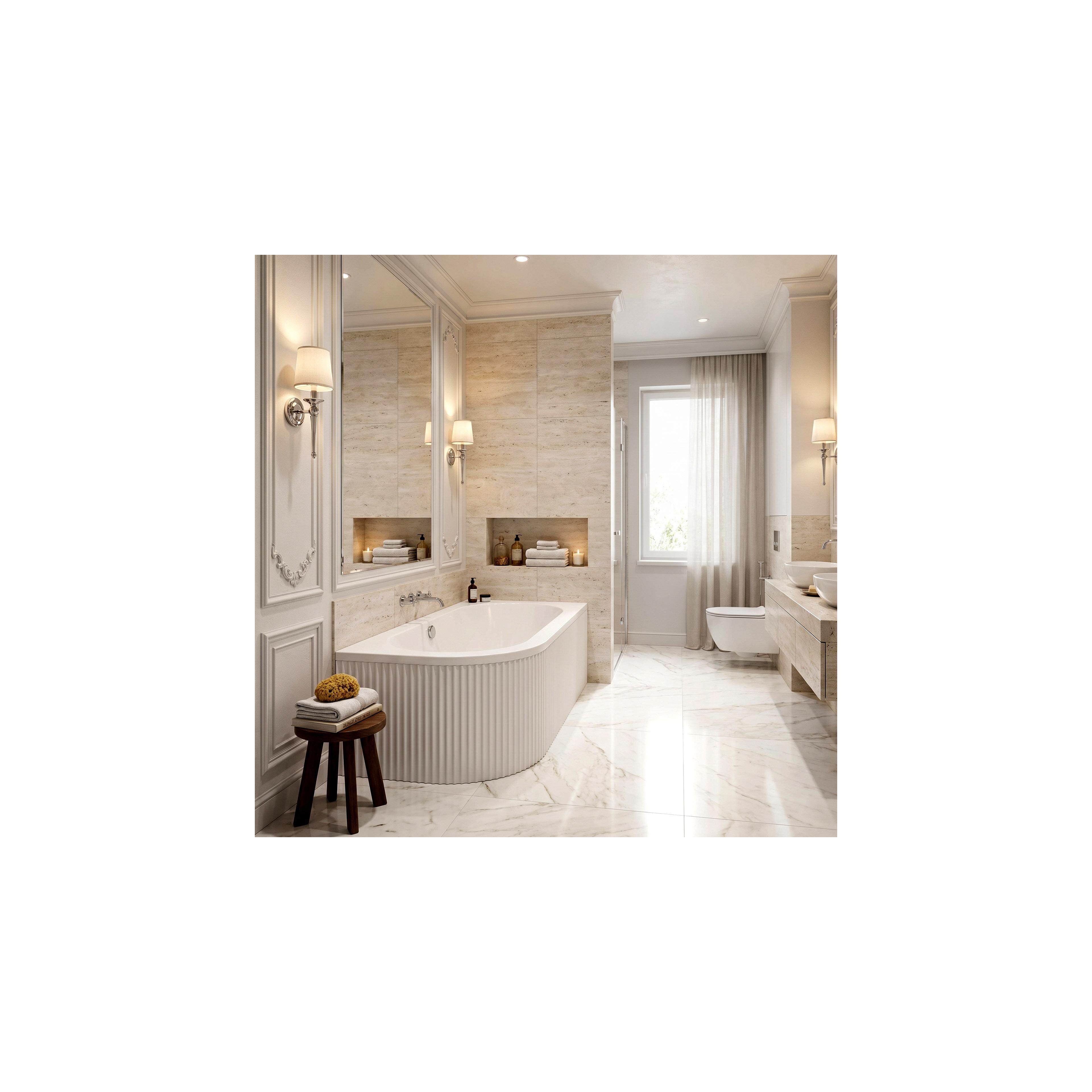 Bathtub Rea Orion Stripe Right 160cm