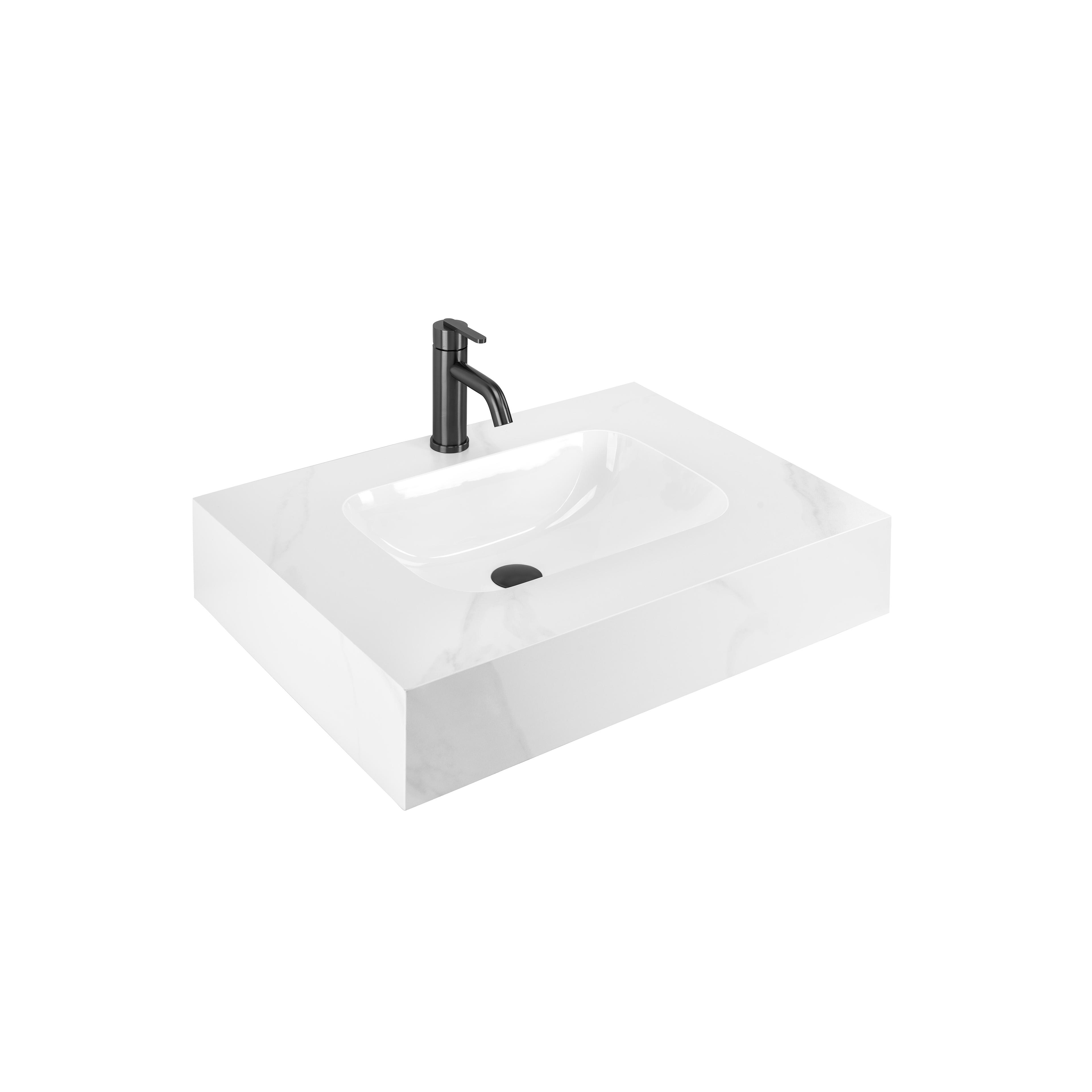 Wall-hung washbasin REA Aresa Belt White 70