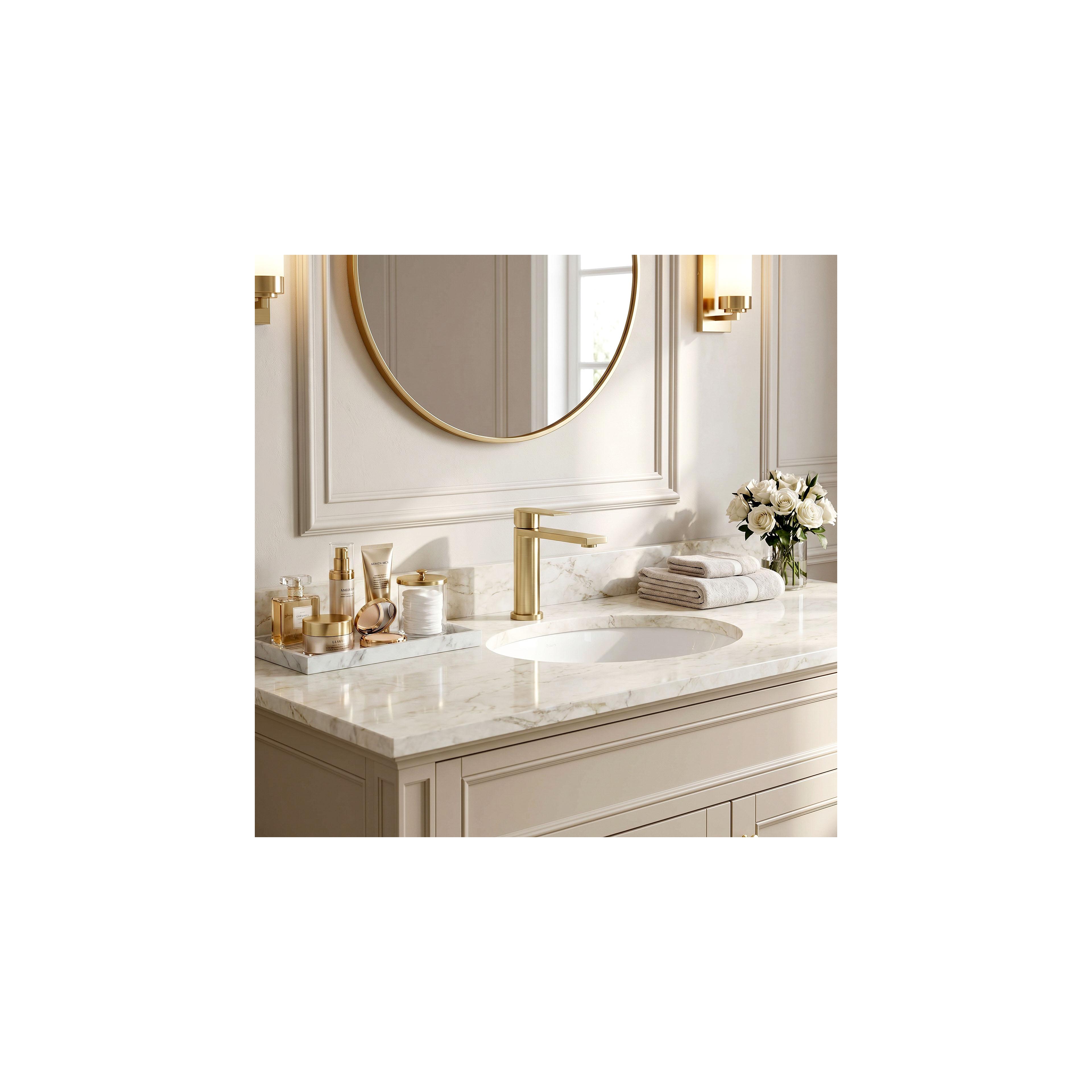 Bathroom faucet Rea Hunter Brush Gold Low