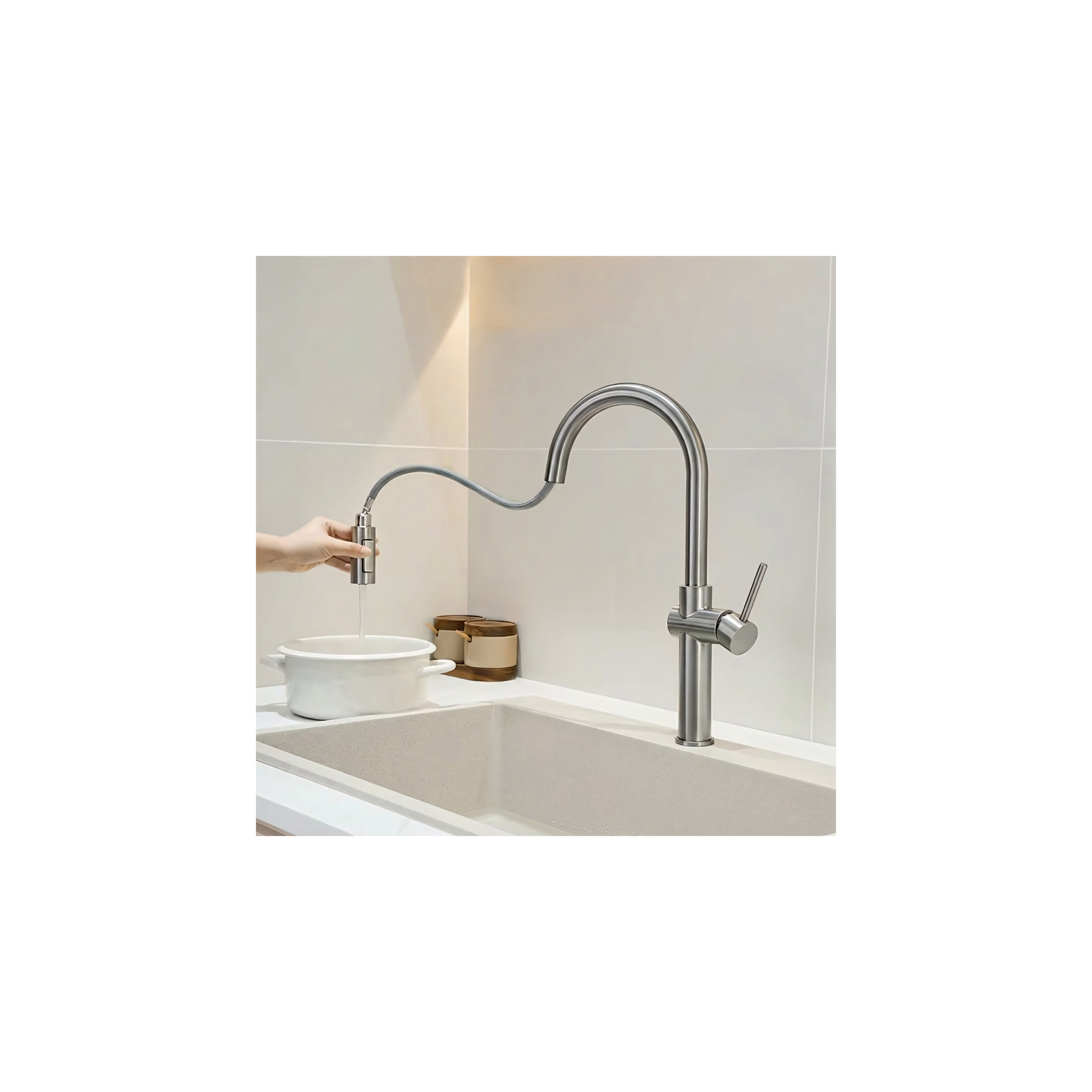 Robinet de cuisine Rea Fresh High BRUSH NICKEL