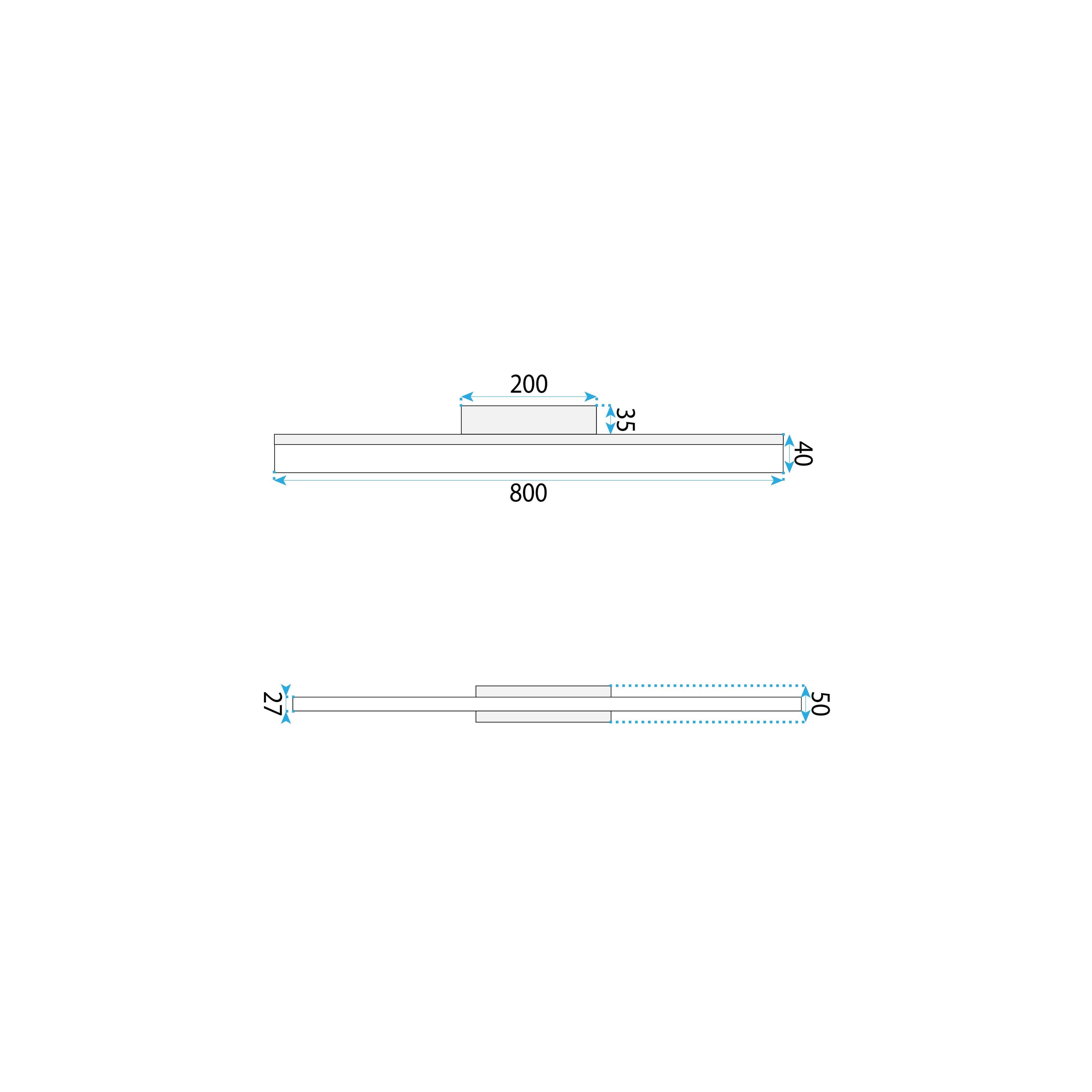 Wall lamp LED 80CM APP1853-1W BRUSH GOLD