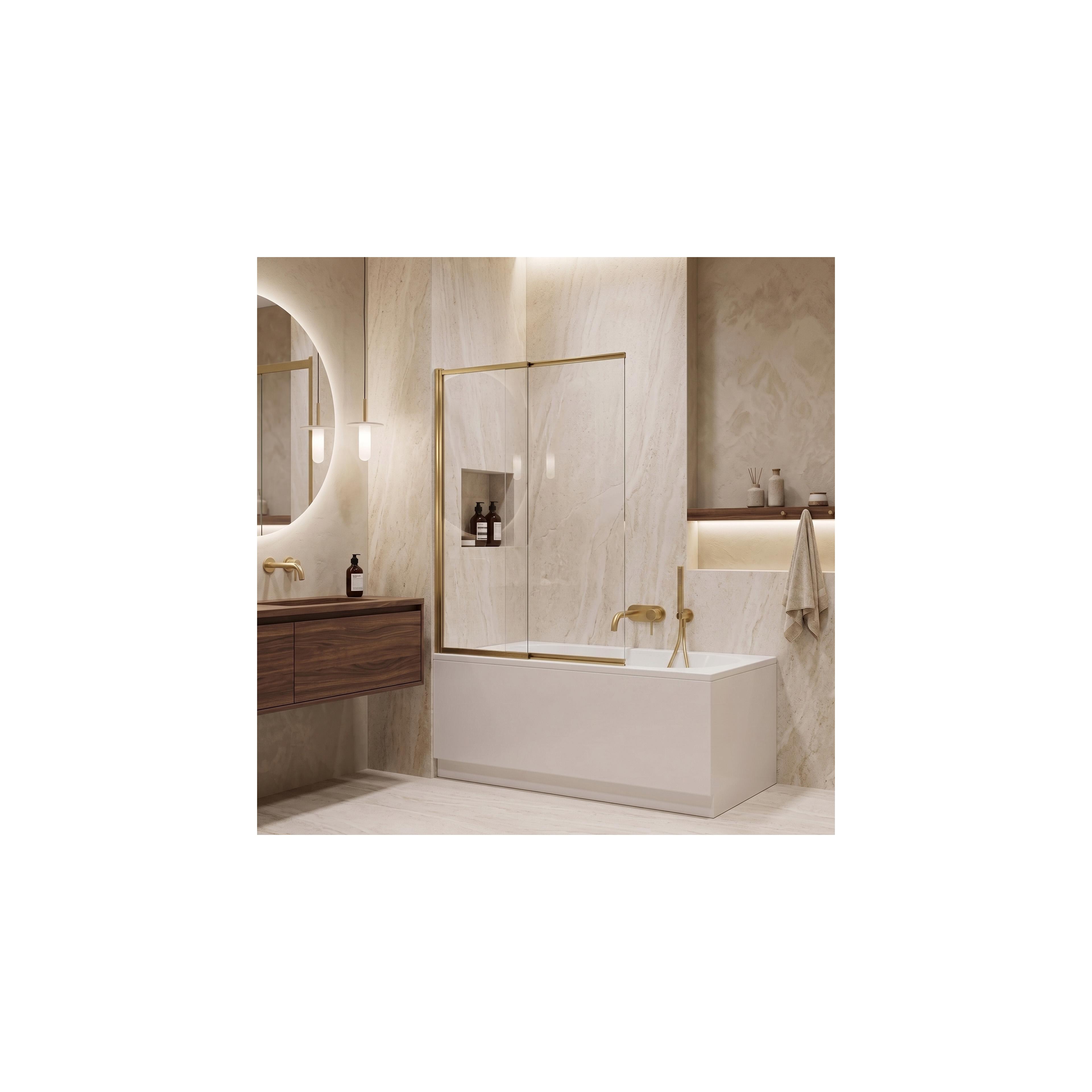 Badekarsskærm skydedør Rea Dario Brush Gold 80