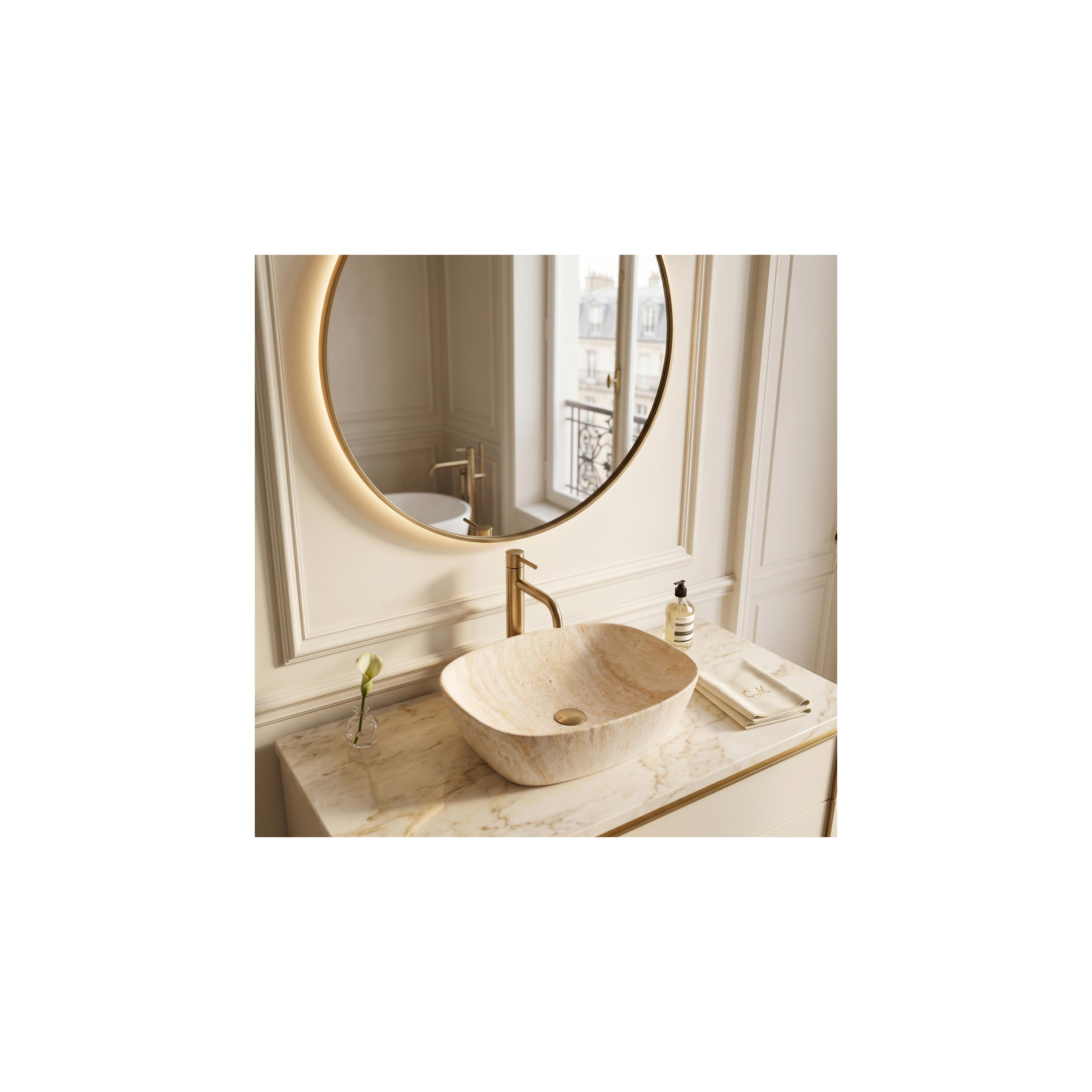 Countertop Basin Rea Freja Travertine Matt