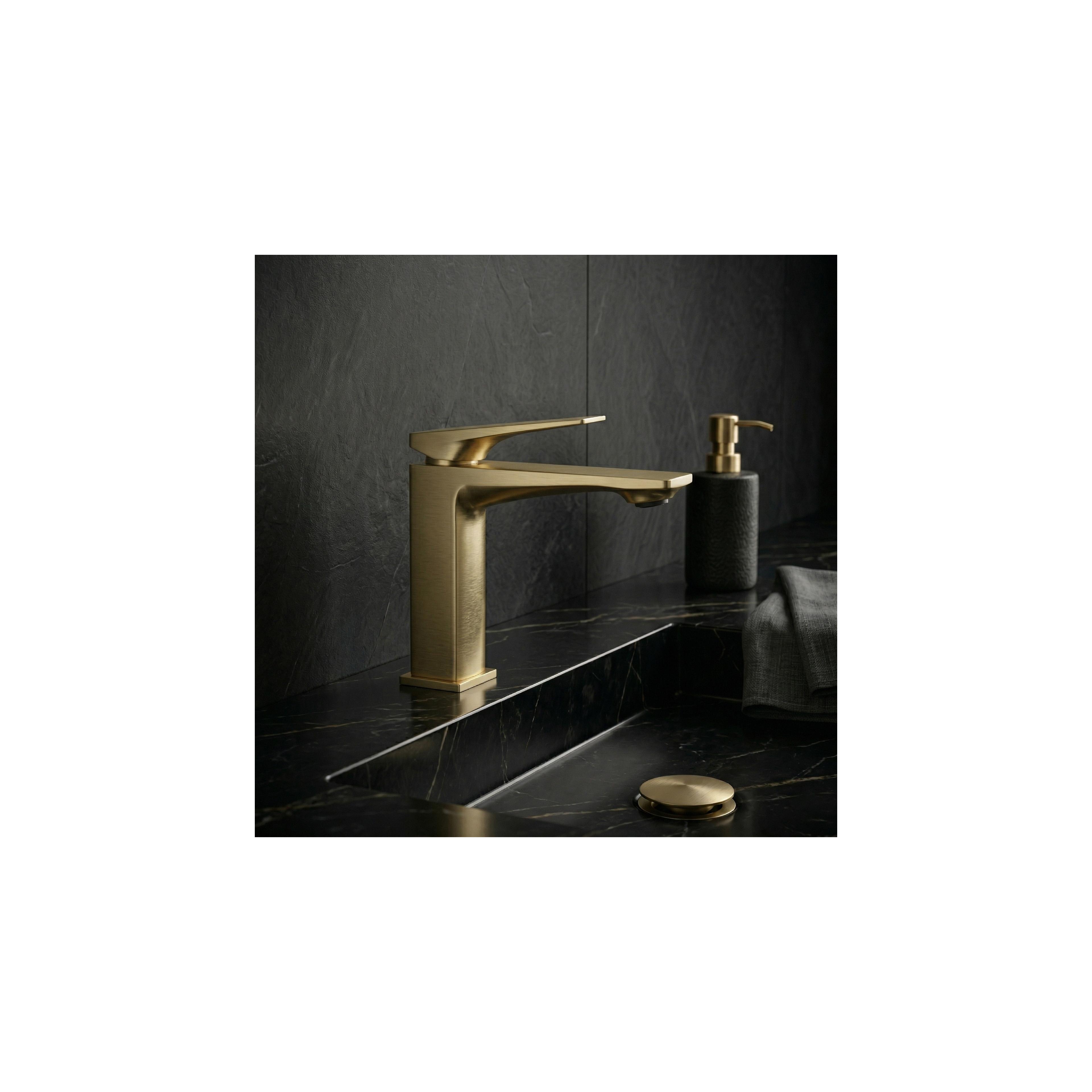 Bateria Umywalkowa PREMIUM REA Prime Brush Gold Low
