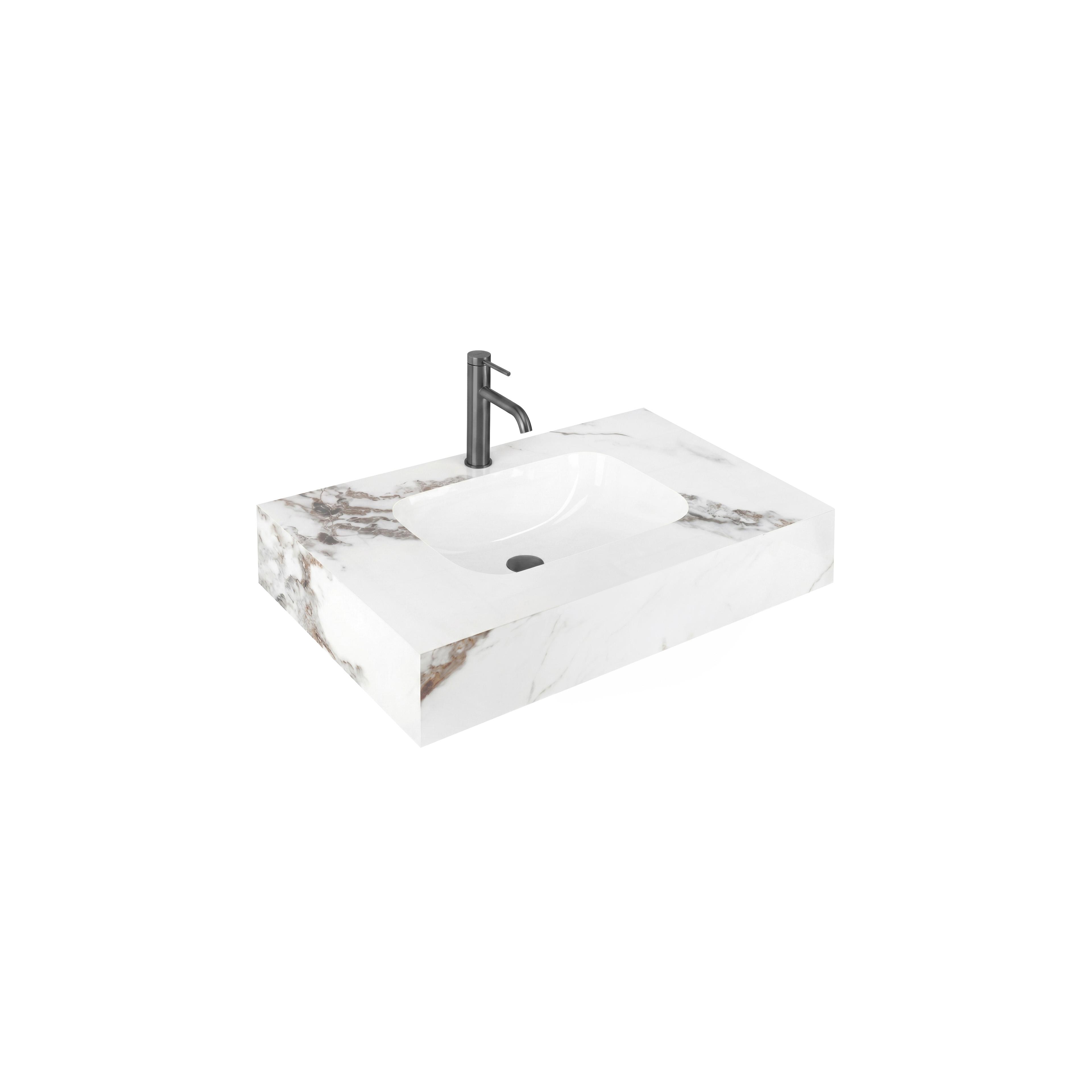 Lavabo suspendu Rea Aresa Cold Jade 80