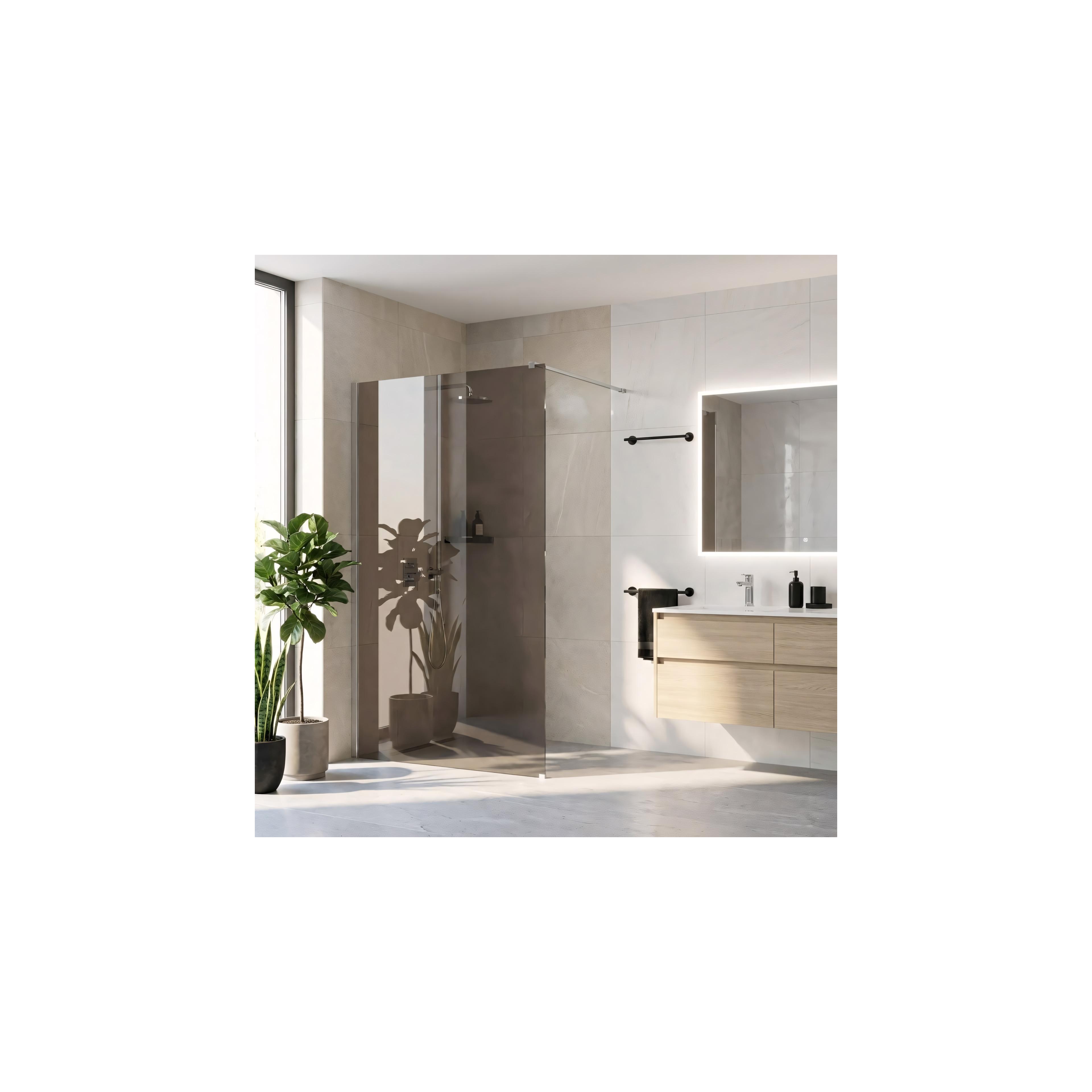 Kabina prysznicowa Walk-In Rea Flexi Brown / Chrome 140