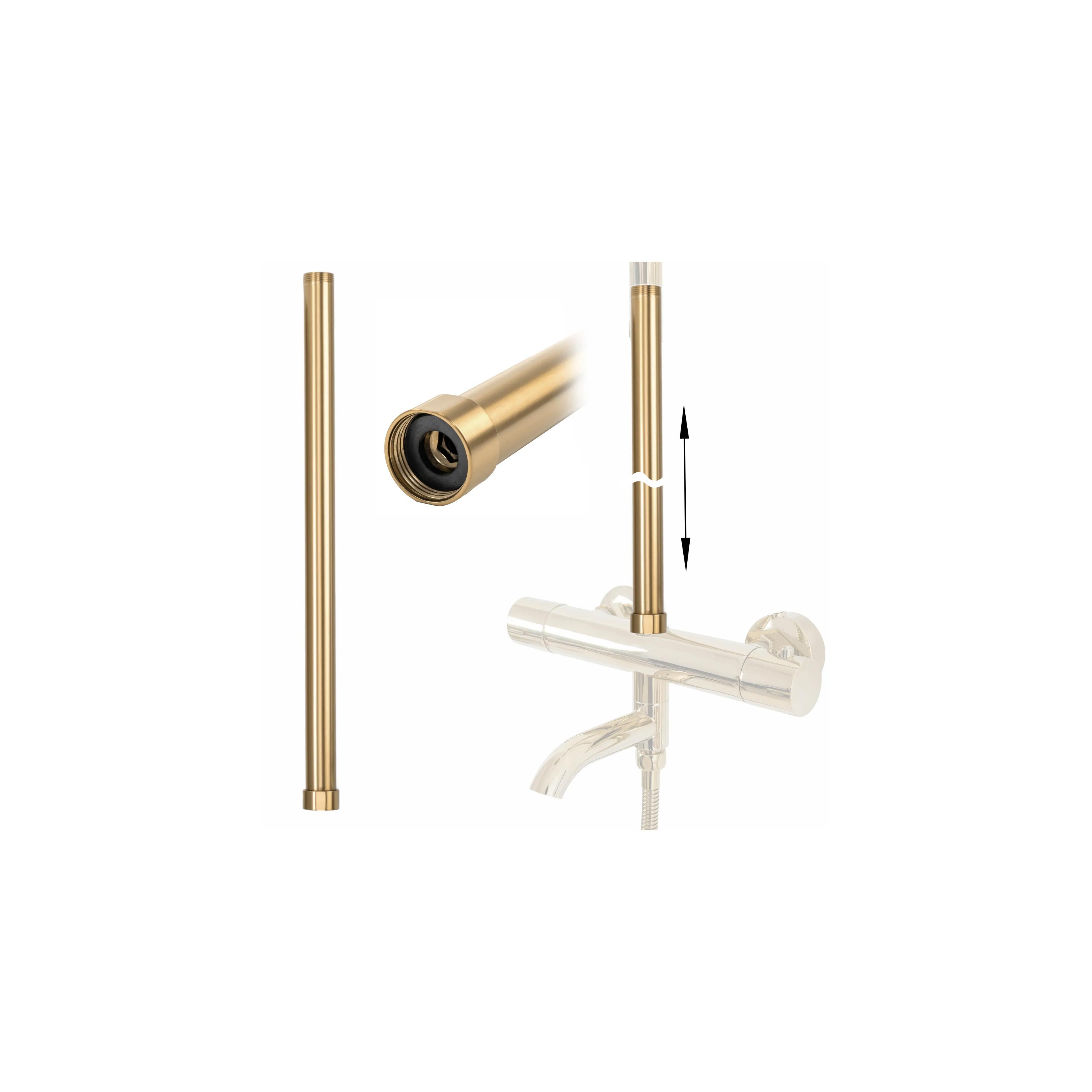 Rallonge pour ensemble bain-douche BRUSH GOLD 50cm