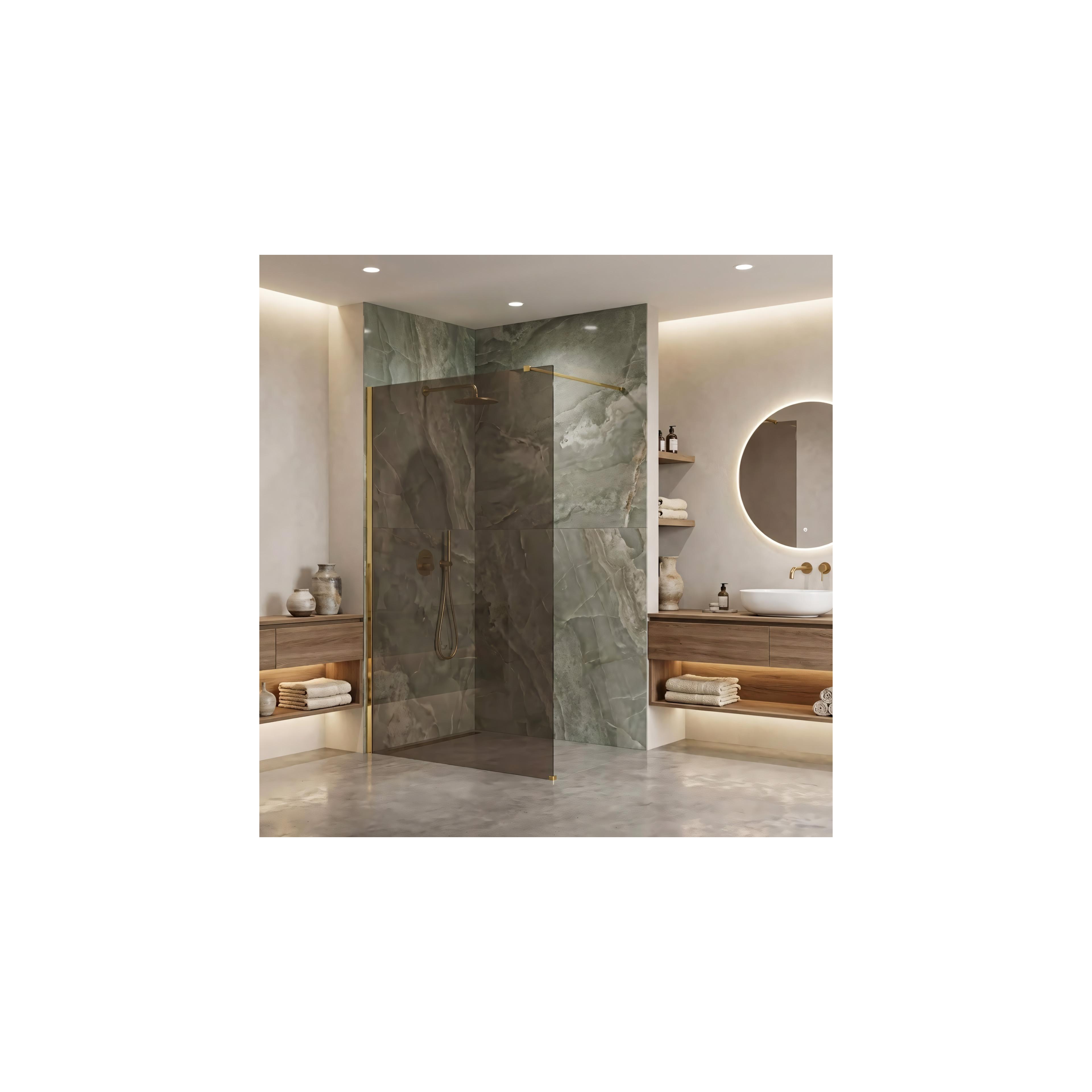 Paroi de douche Rea Flexi Brown / Gold 120