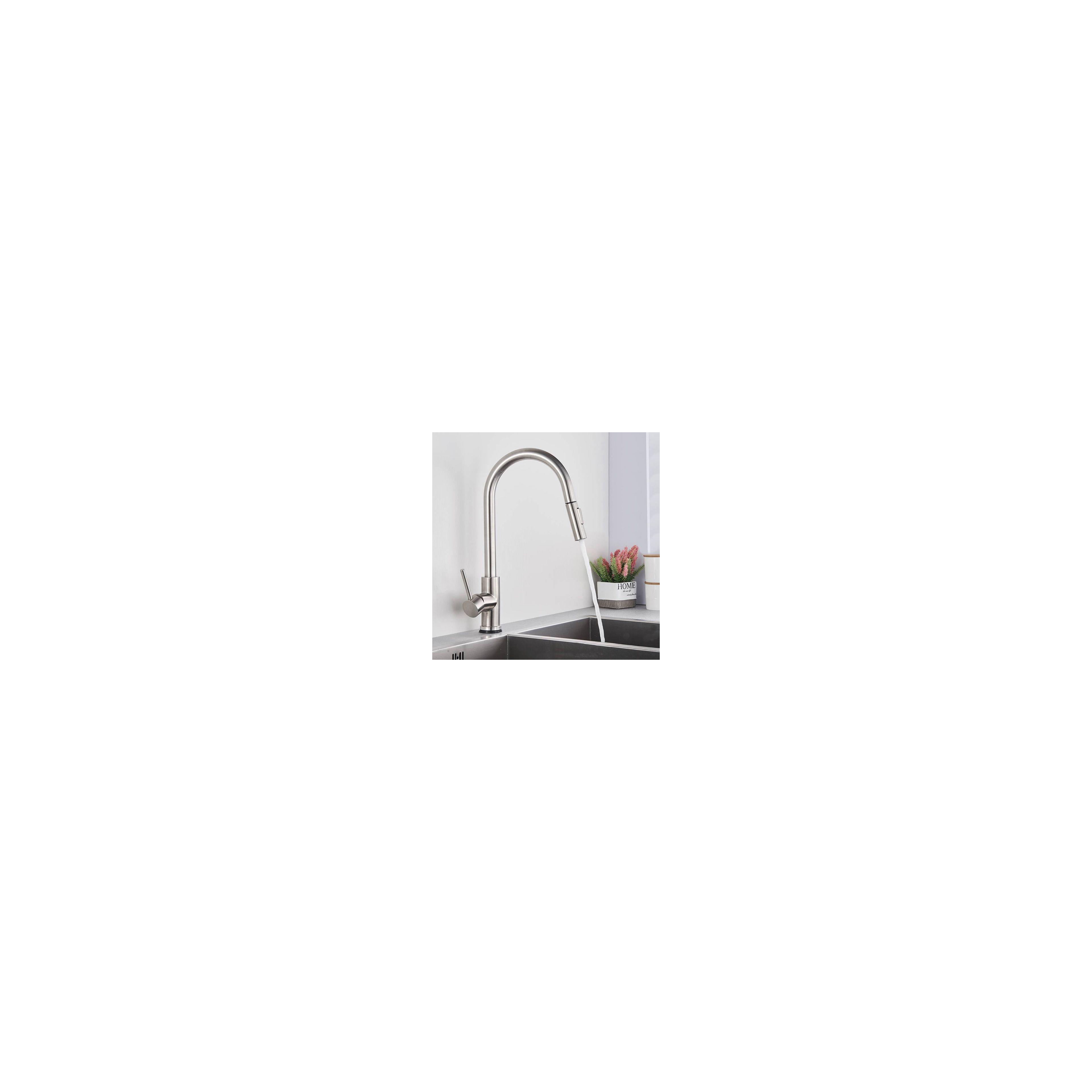 Air outlet with aerator for kitchen faucet REA Fresh Brush Steel