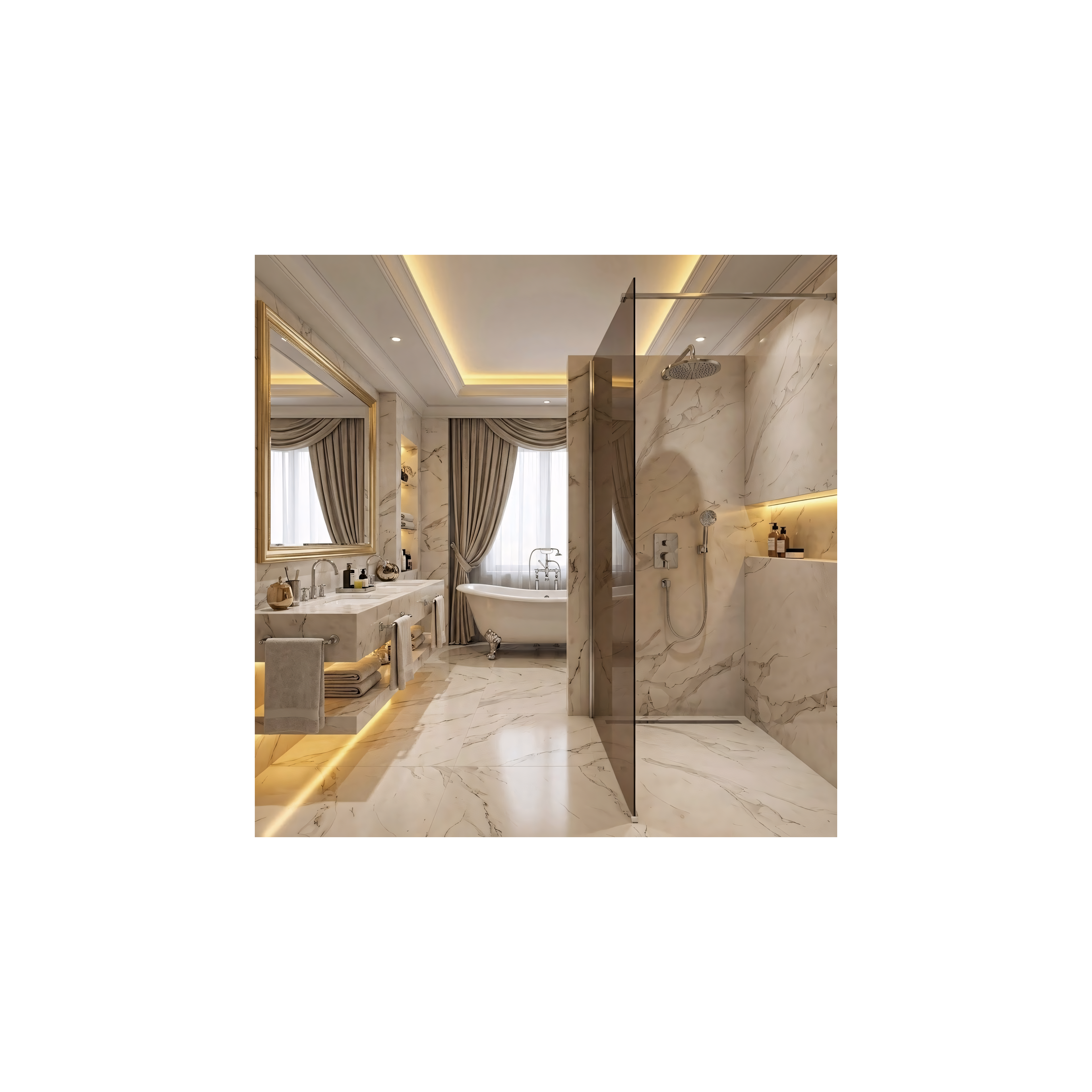 Pared de la ducha Rea Flexi Brown / Chrome 80