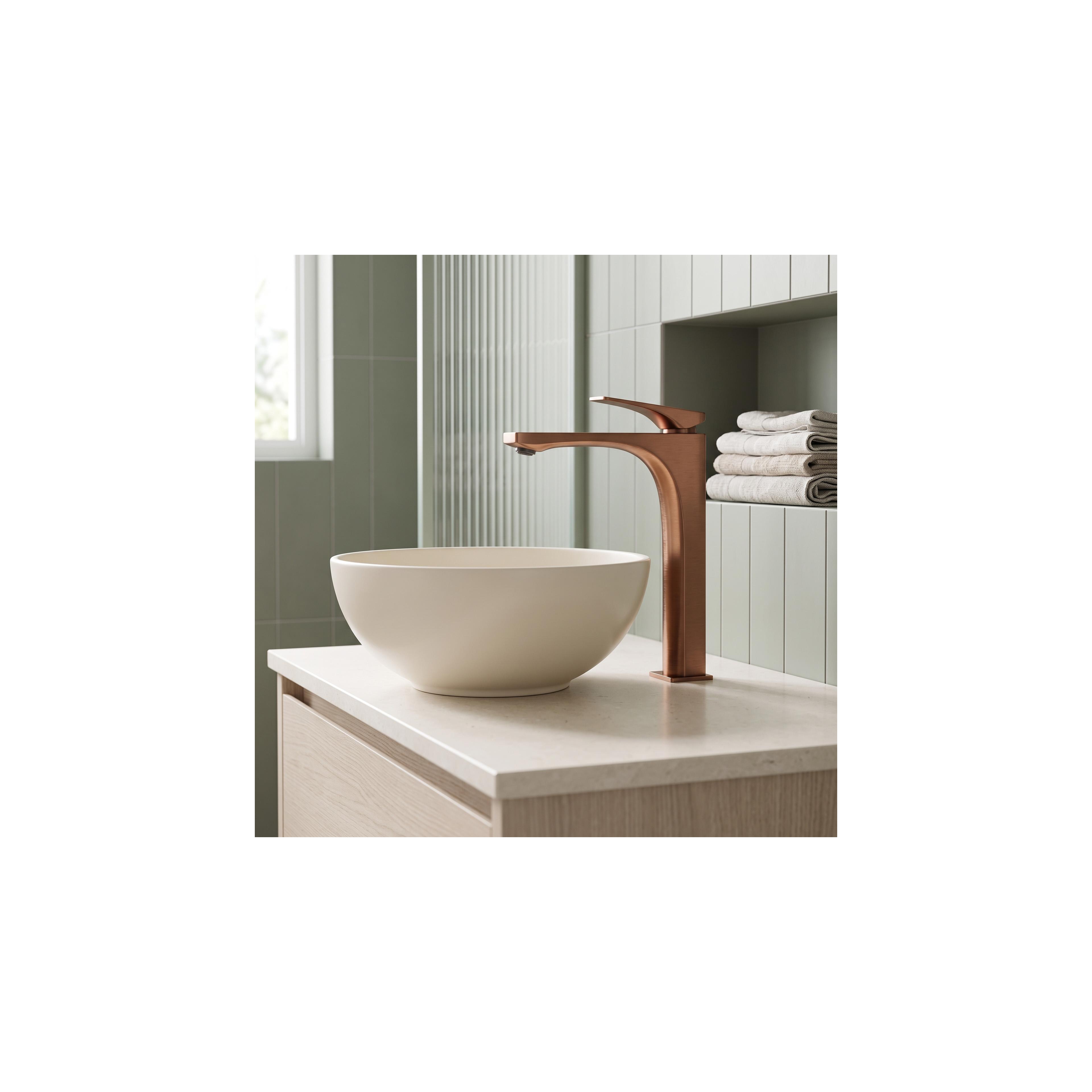 Bathroom faucet PREMIUM Rea Joe Brush Copper High