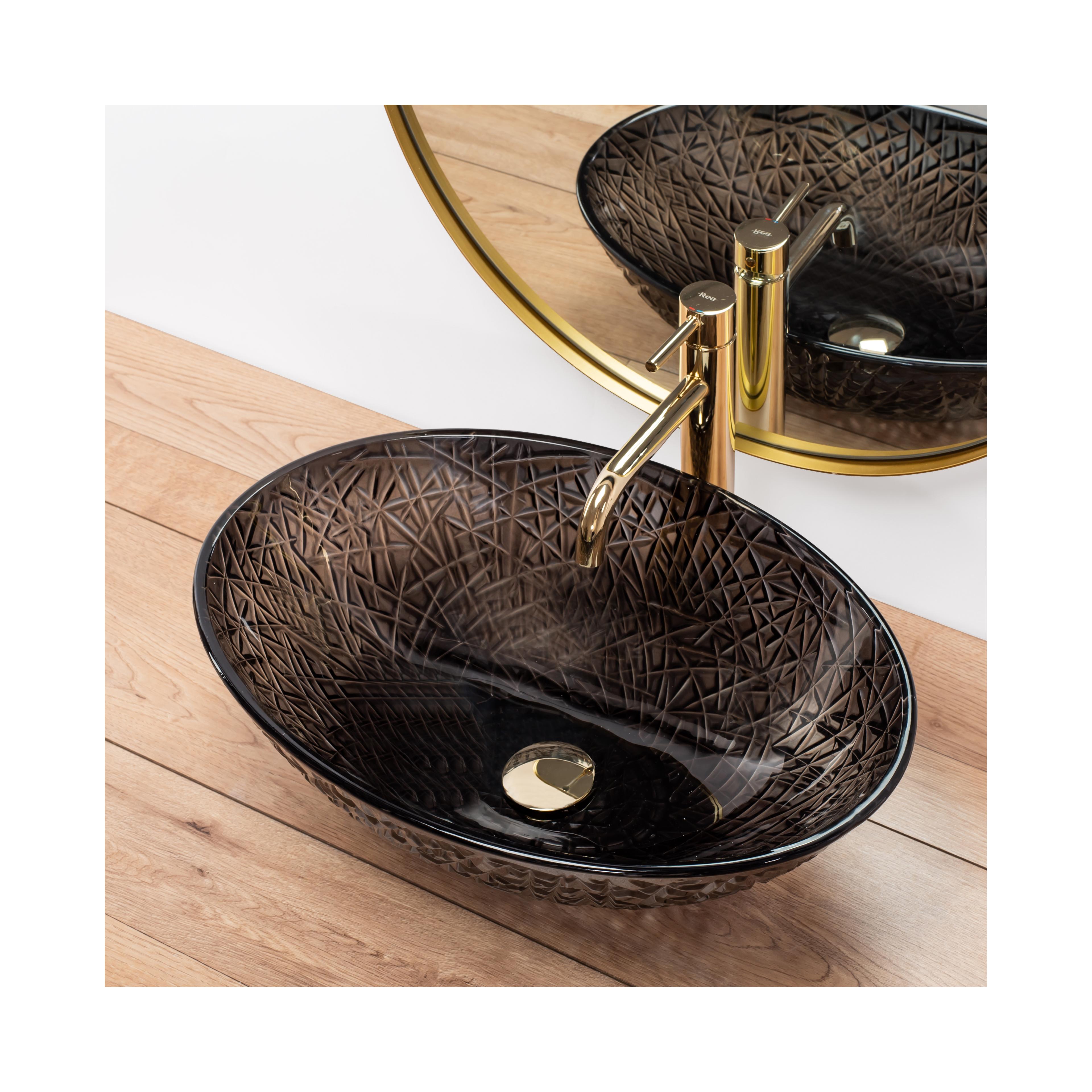 Lavabo sobre encimera REA FROST BLACK