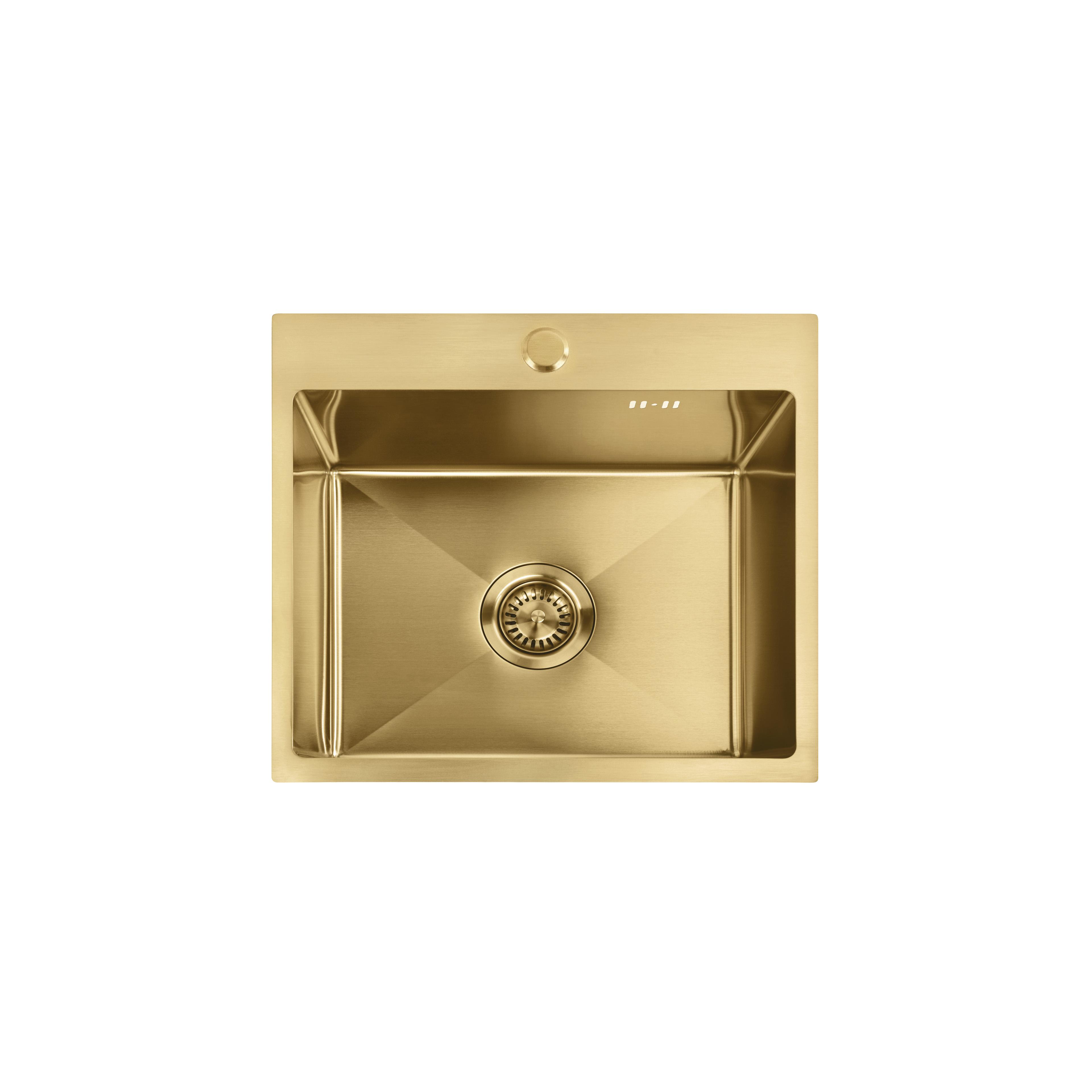 Chiuvetă inox Leo 50 BRUSH GOLD